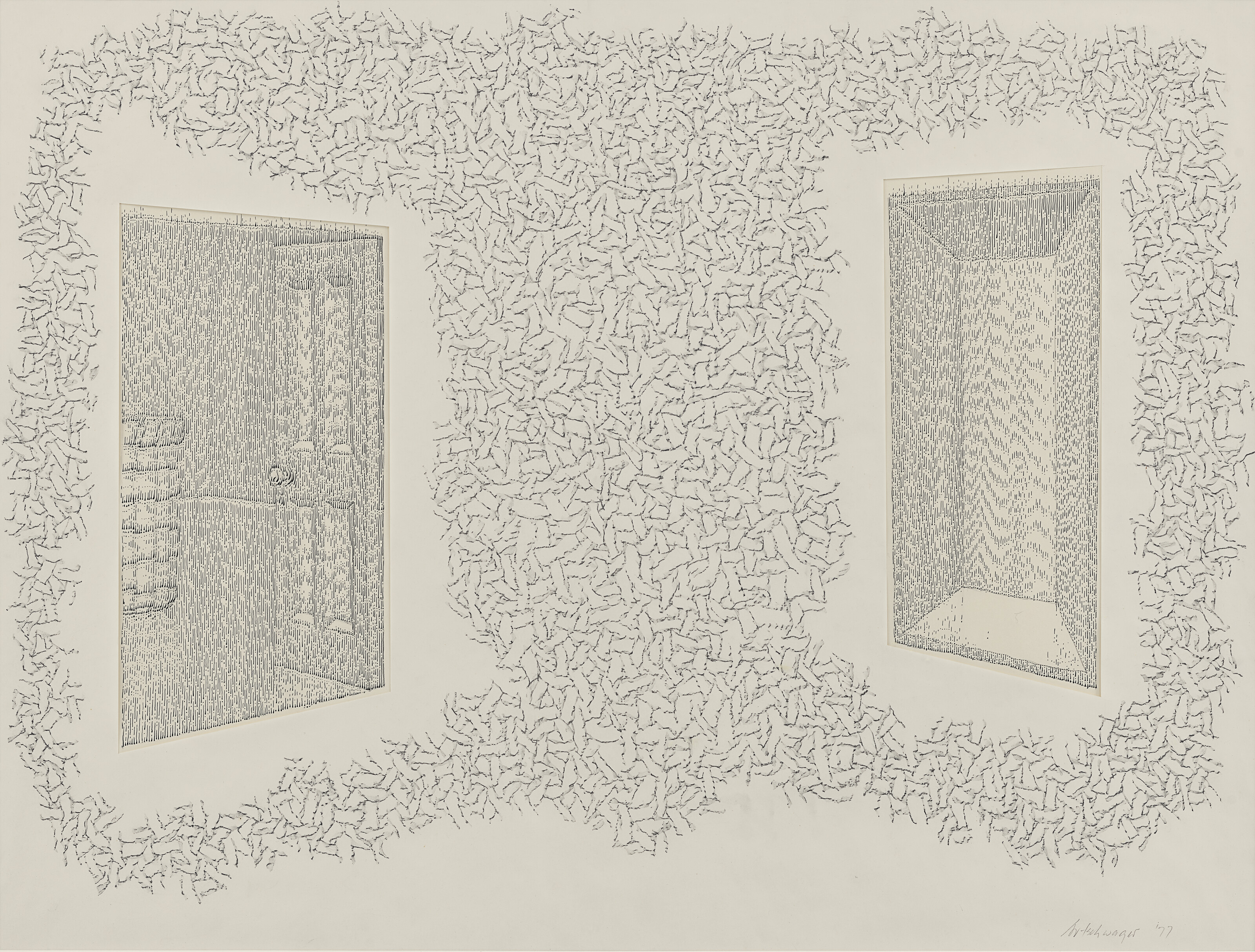 RICHARD ARTSCHWAGER (1923- 2013) — Open Door and Mirror