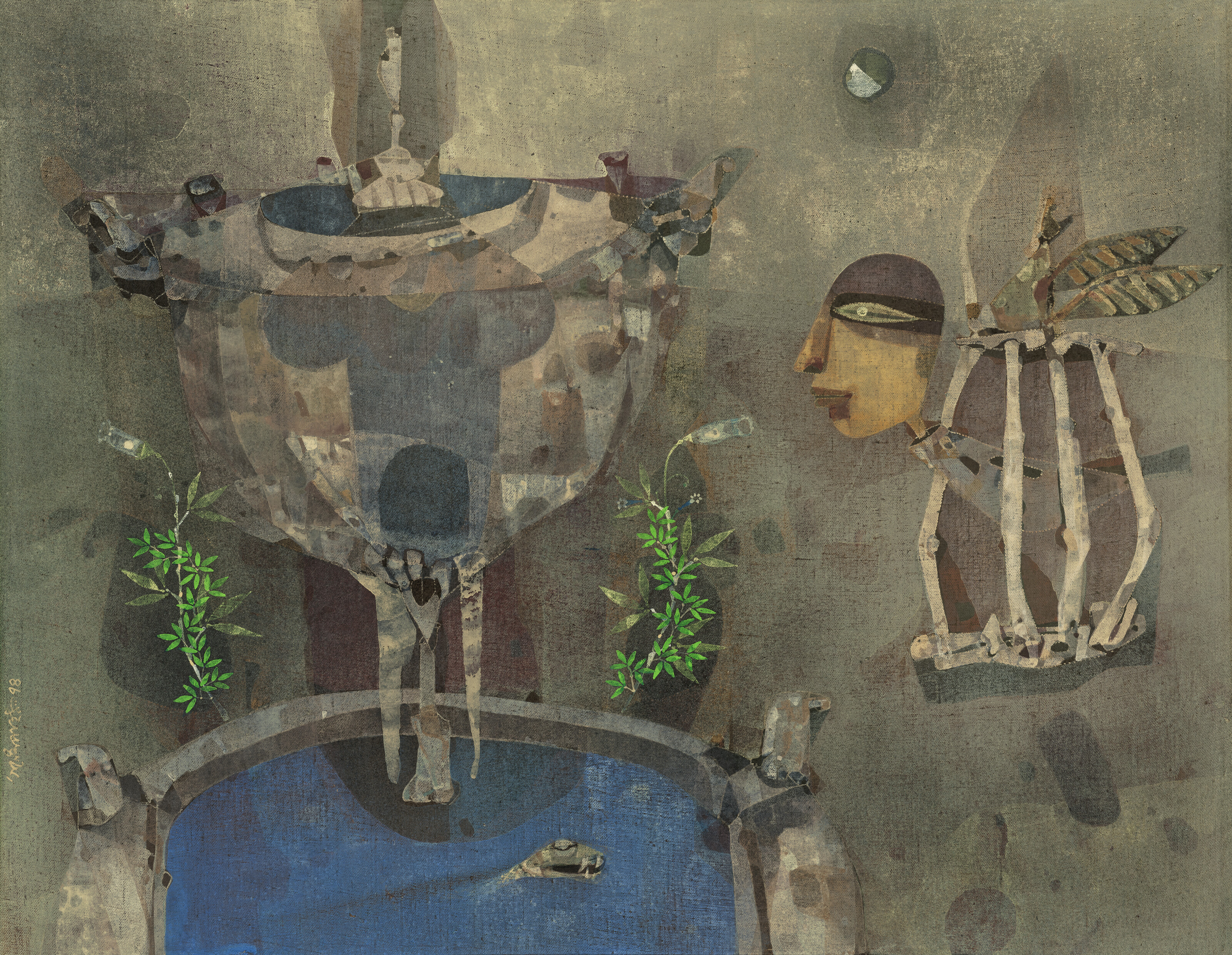 Ganesh Pyne, Crossing the Fountain, 1974, offered in South Asian Modern and Contemporary Art on 25 March 2026 at Christie's in New York