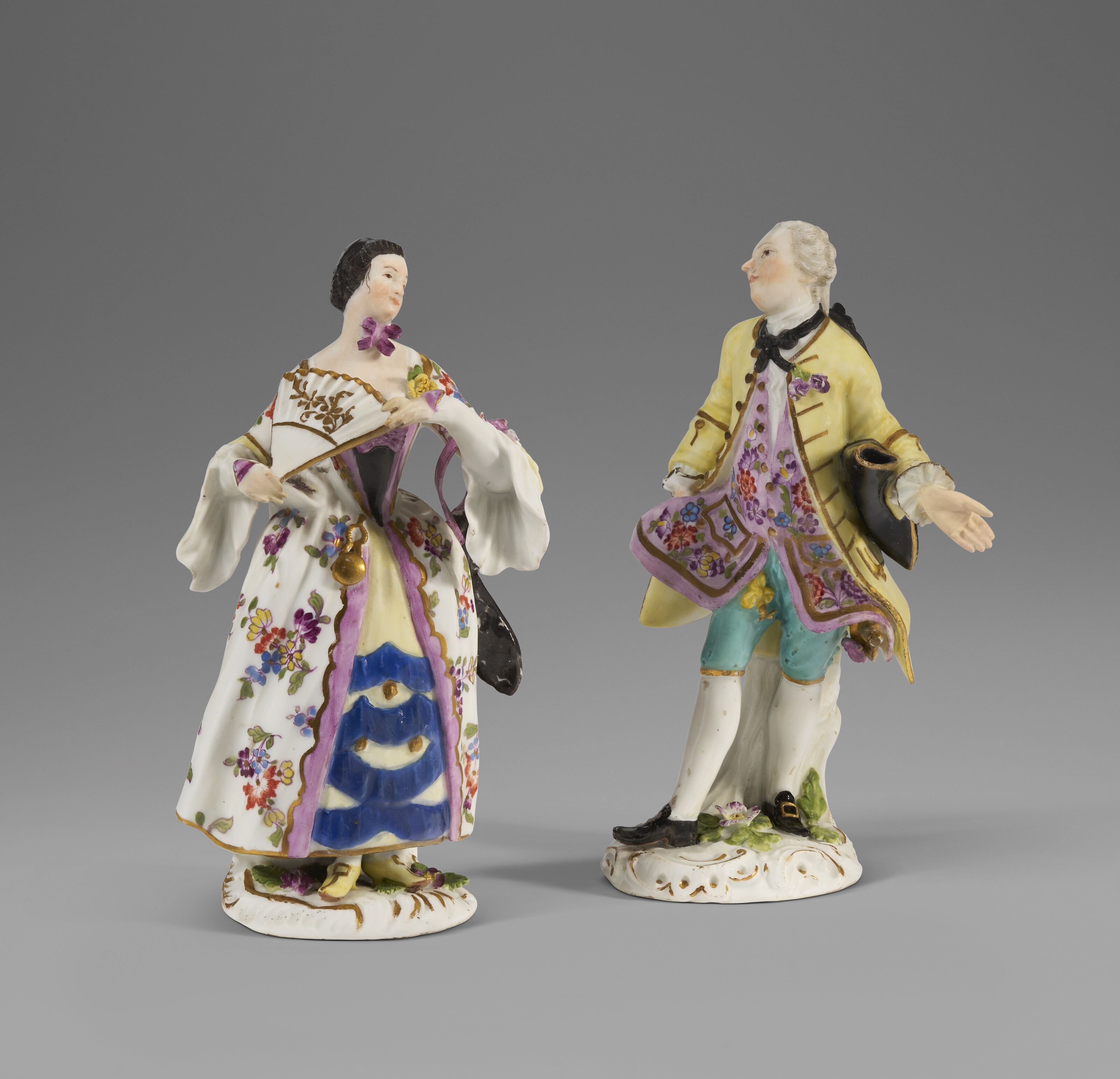 FIVE MEISSEN PORCELAIN 'CRIS DE PARIS' FIGURES, CIRCA 1755, SMALL