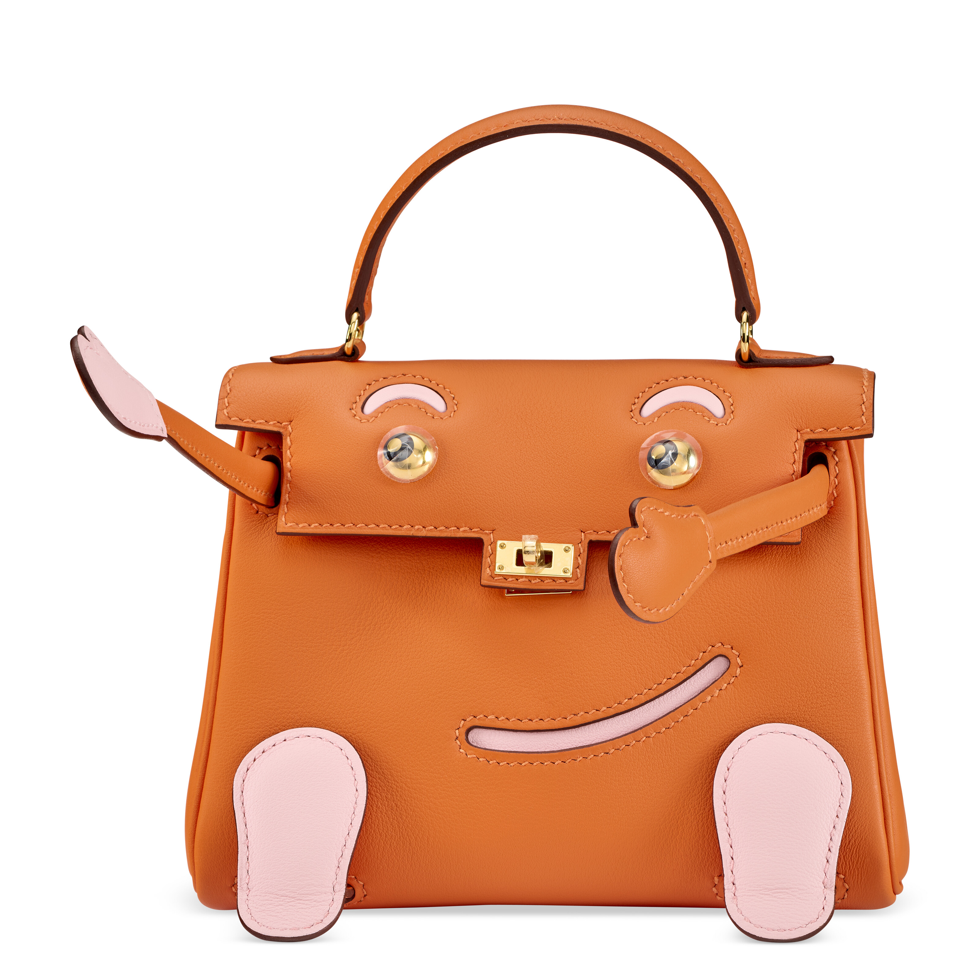 A RARE LIMITED EDITION ORANGE & ROSE SAKURA SWIFT LEATHER QUELLE
