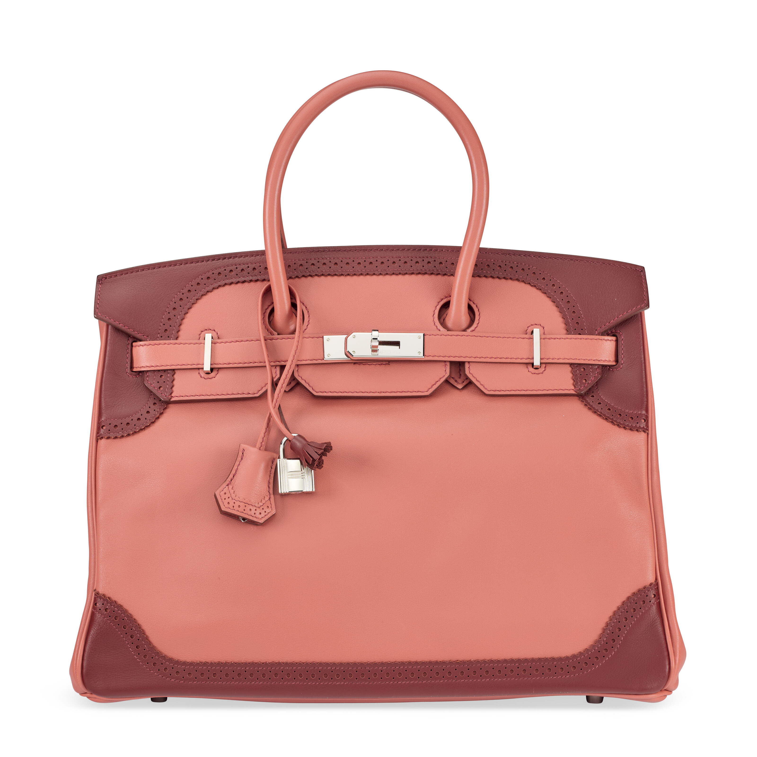 A LIMITED EDITION ROSY & ROUGE H SWIFT LEATHER GHILLIES BIRKIN 35