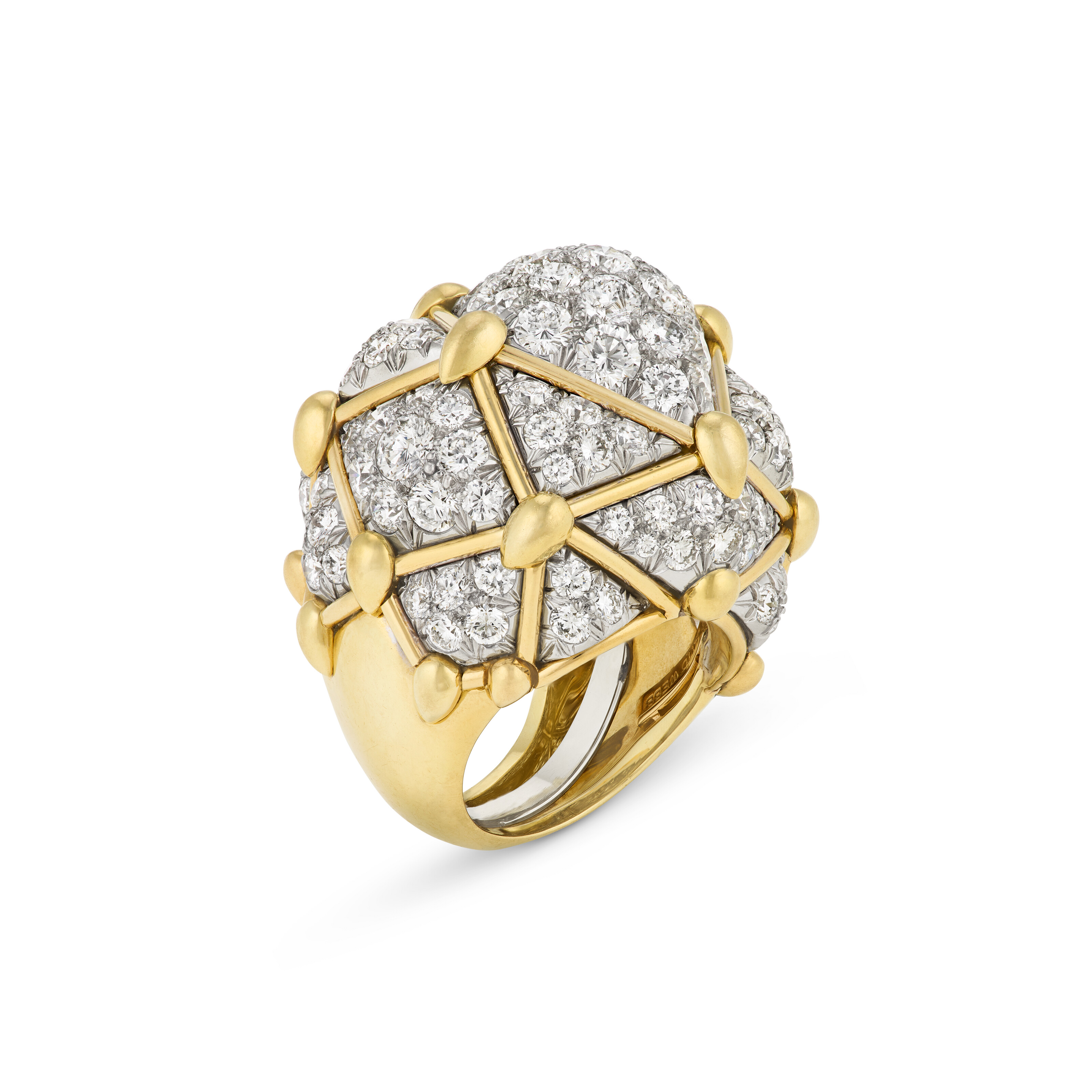 DAVID WEBB DIAMOND AND GOLD ‘GEODESIC DOME’ RING, | Christie’s