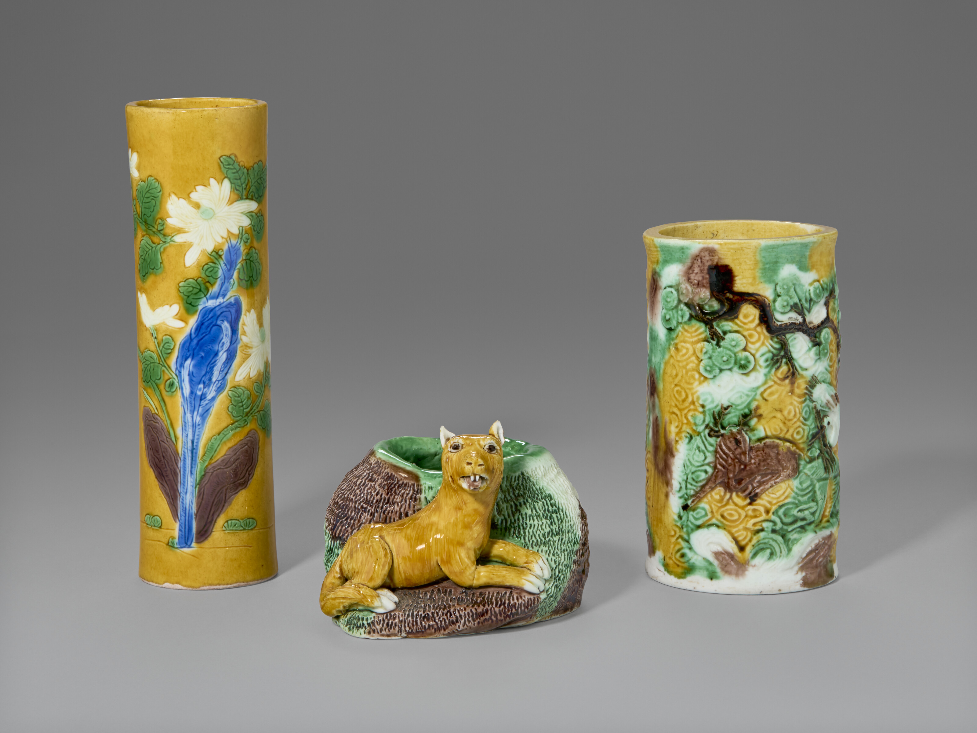 THREE SUSANCAI VESSELS