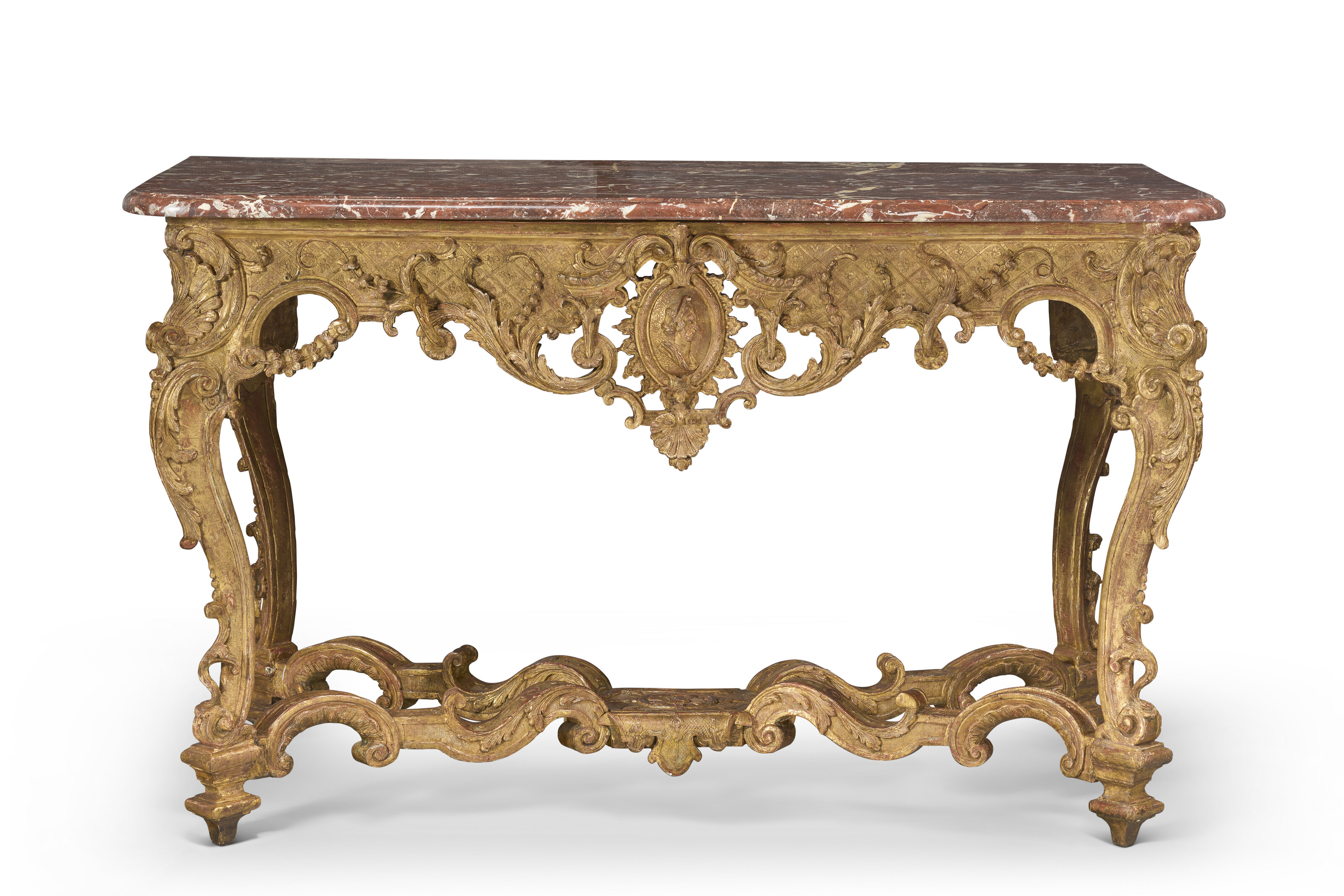 A REGENCE GILTWOOD SIDE TABLE
