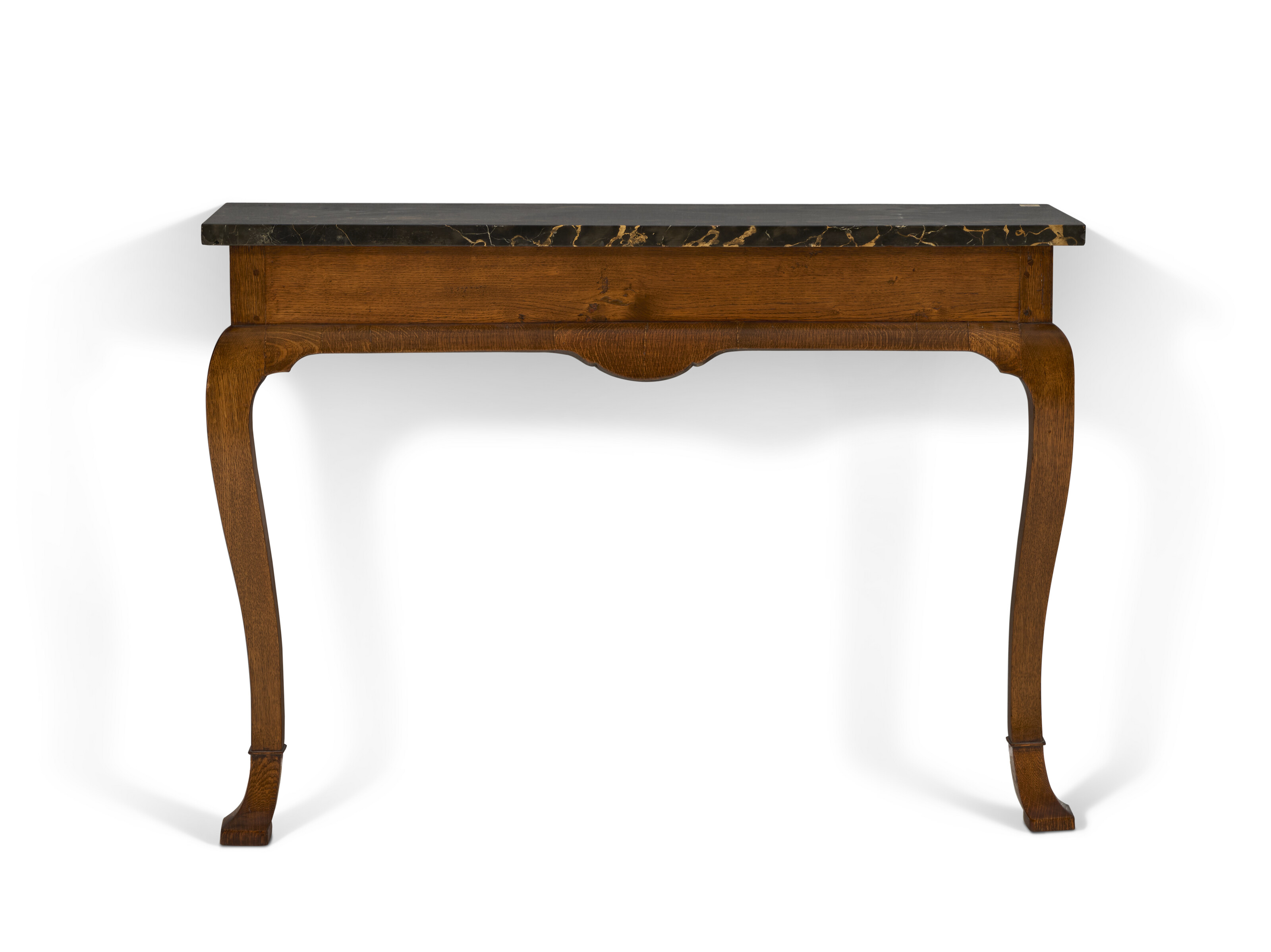 A GEORGE I OAK CONSOLE TABLE, CIRCA 1715, POSSIBLY REDUCED IN DEPTH ...