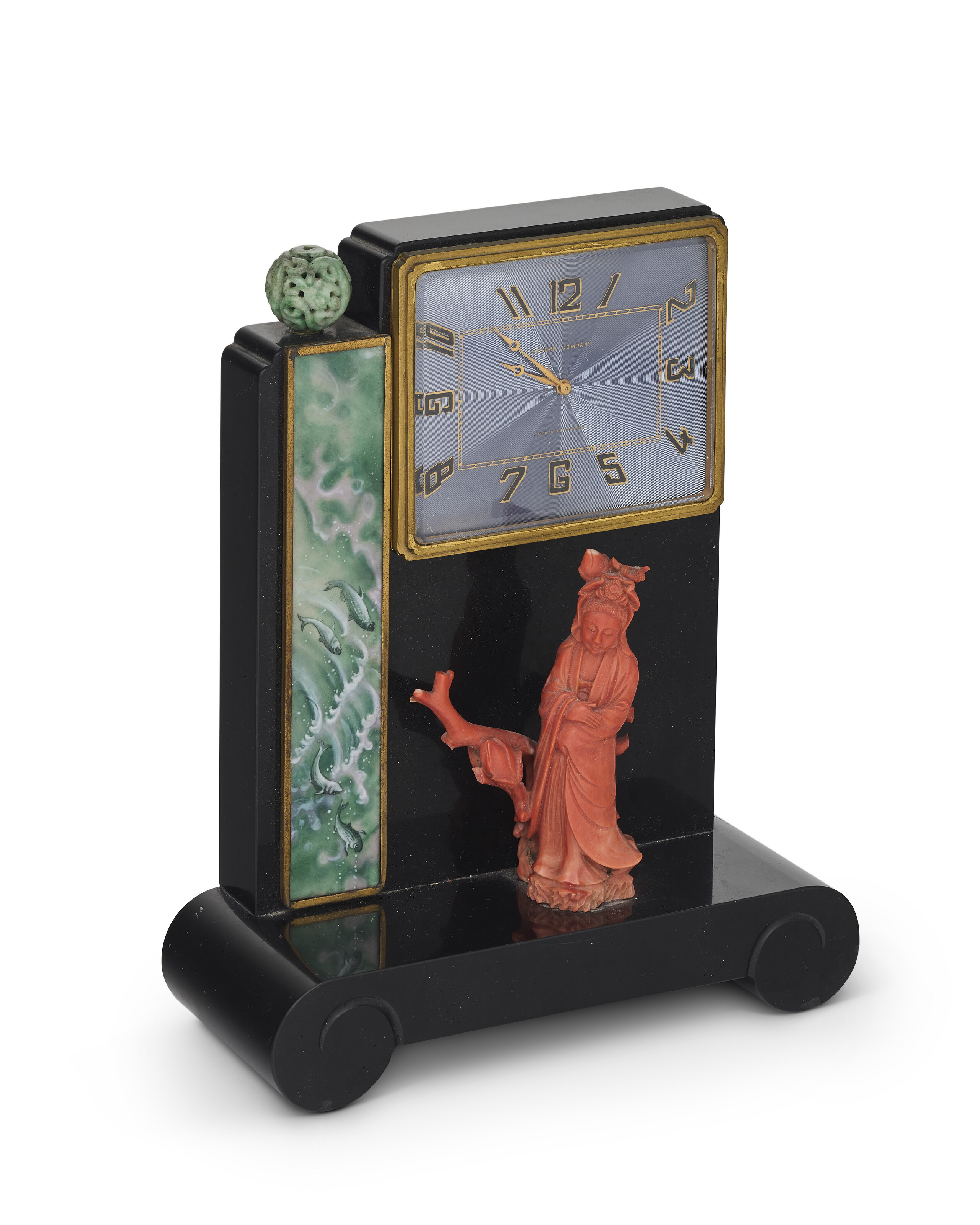AN AMERICAN ART DECO TABLE CLOCK, BY GROGAN COMPANY, PITTSBURGH