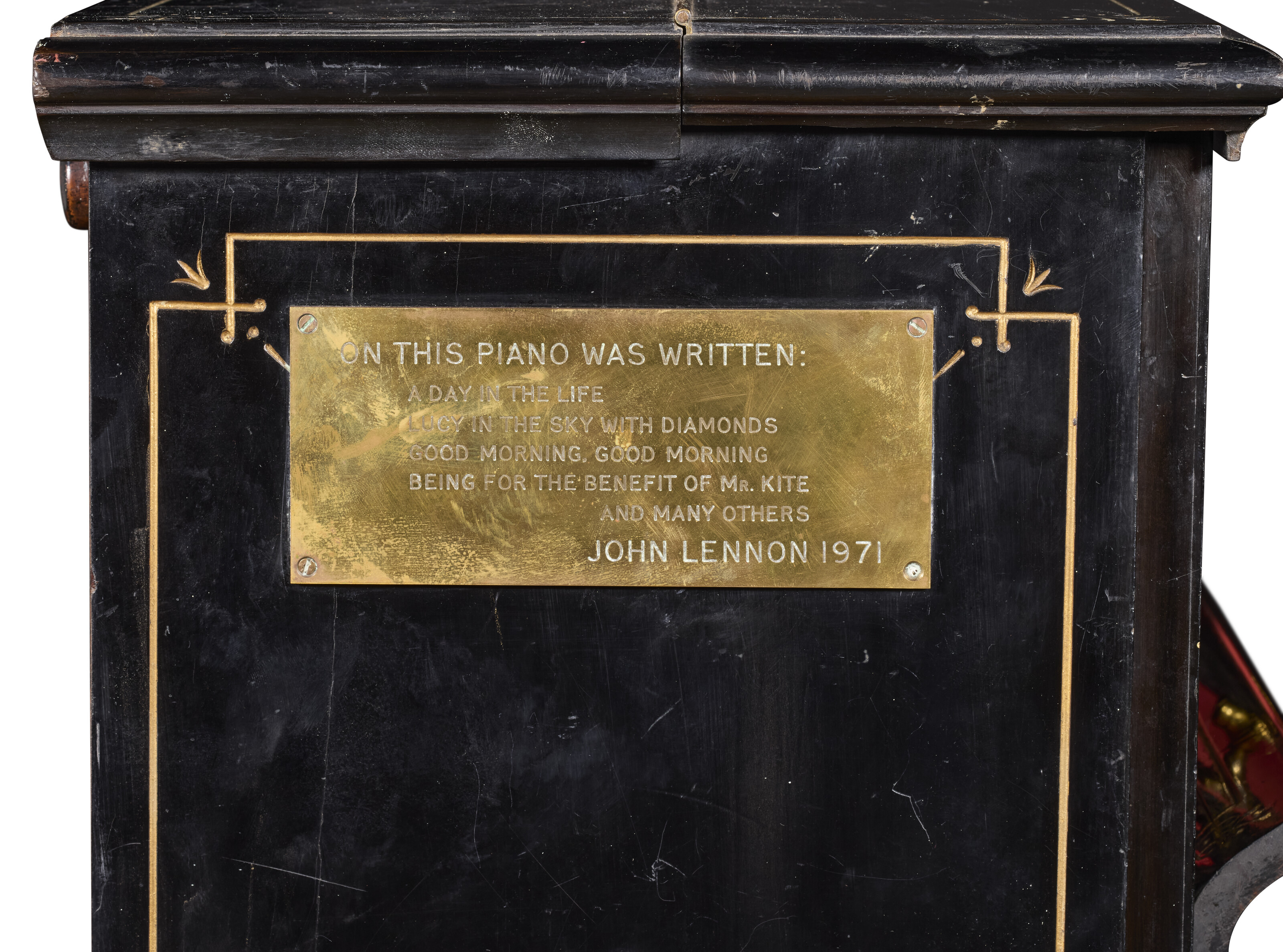 JOHN LENNON: THE BROADWOOD UPRIGHT PIANO ON WHICH HE COMPOSED