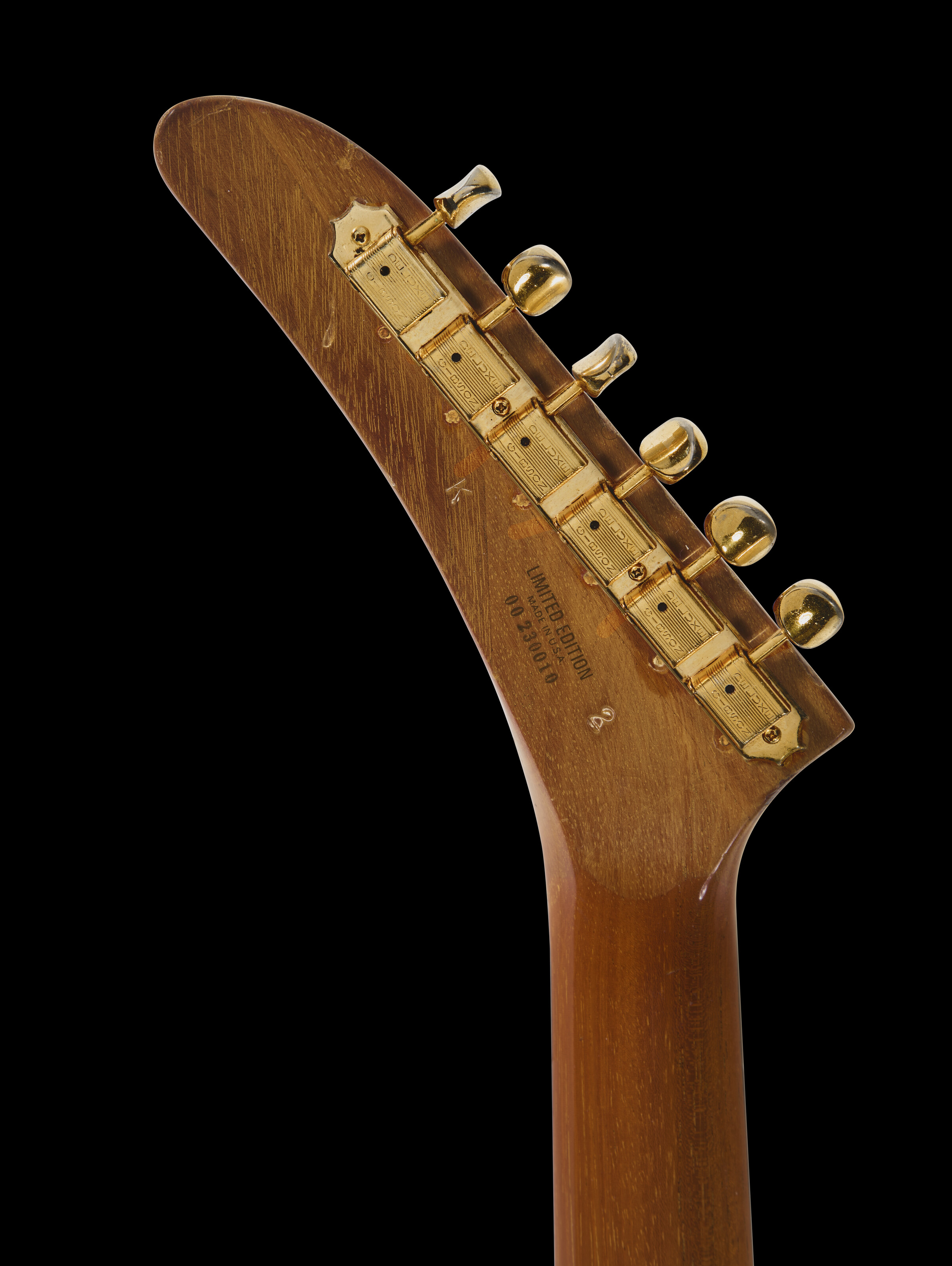 THE EDGE: A GIBSON EXPLORER REISSUE GUITAR USED AS A BACK-UP