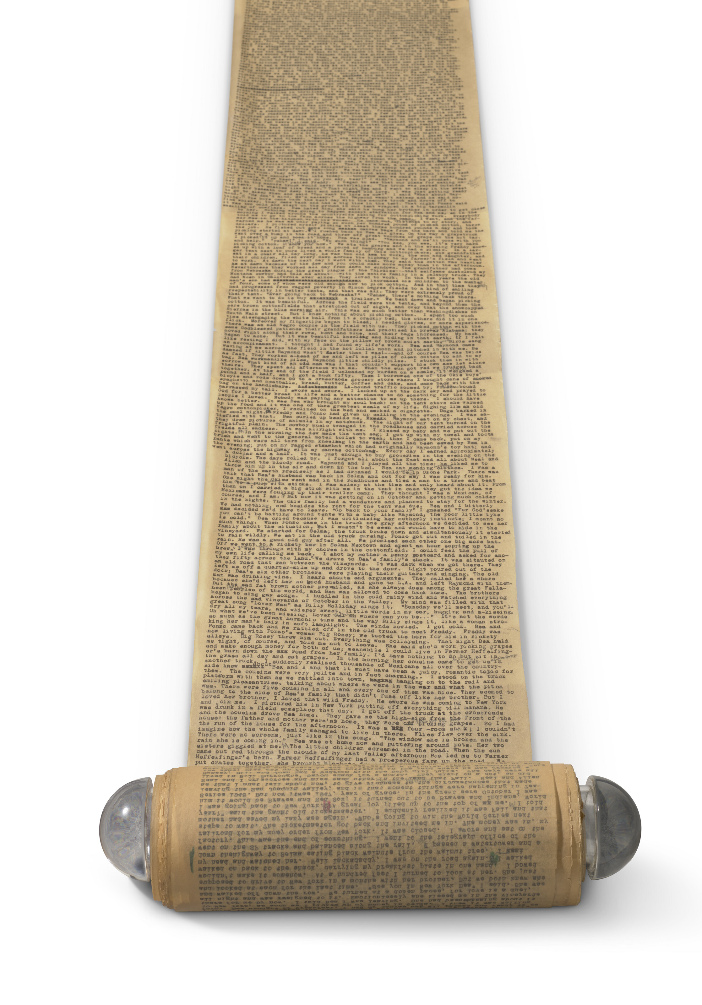 ORIGINAL TYPESCRIPT SCROLL FOR THE MONUMENTAL FIRST DRAFT OF ON
