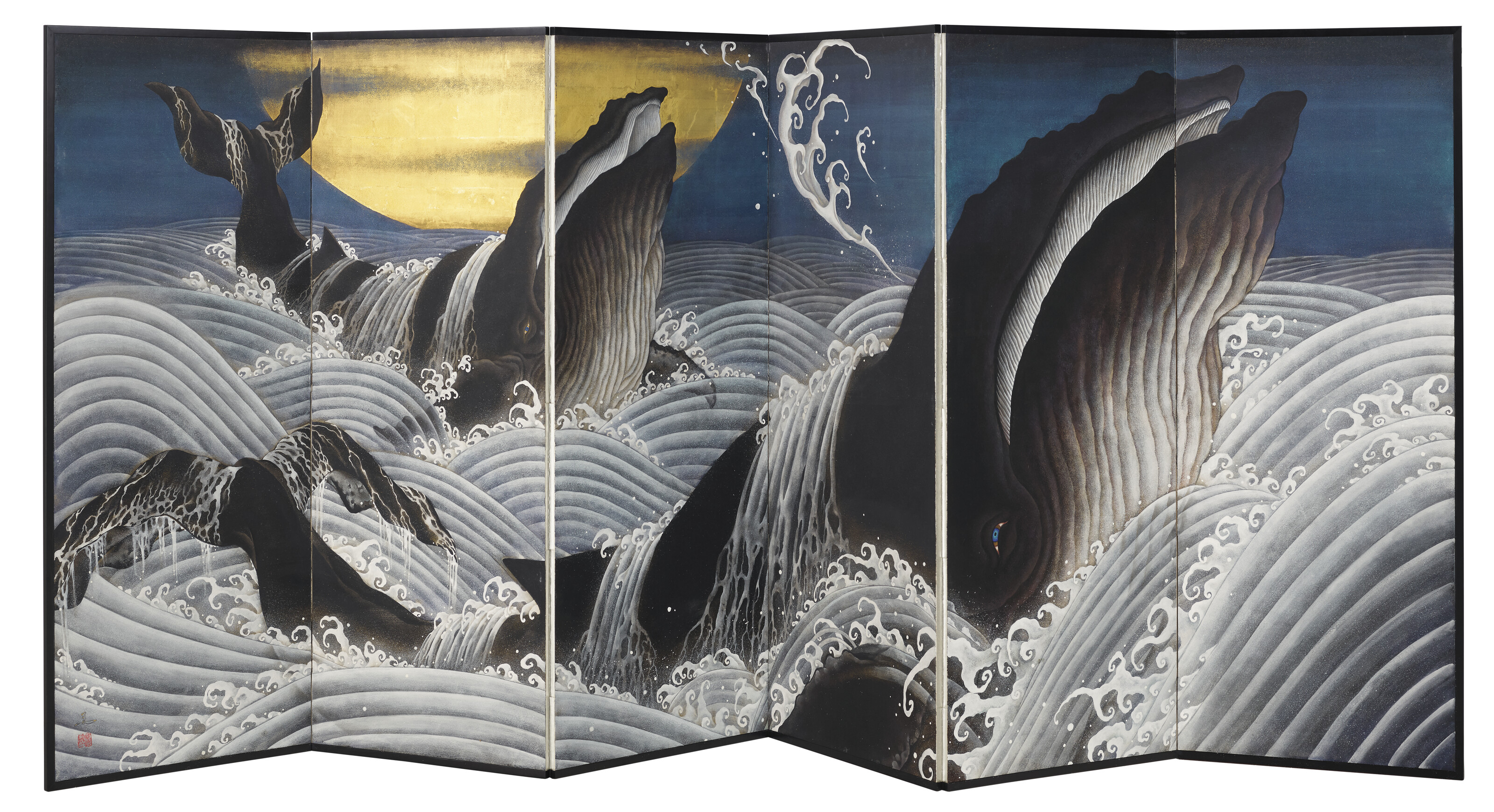 SHIOZAKI KEN (B.1972), The Great Wave and Two Whales, 2021