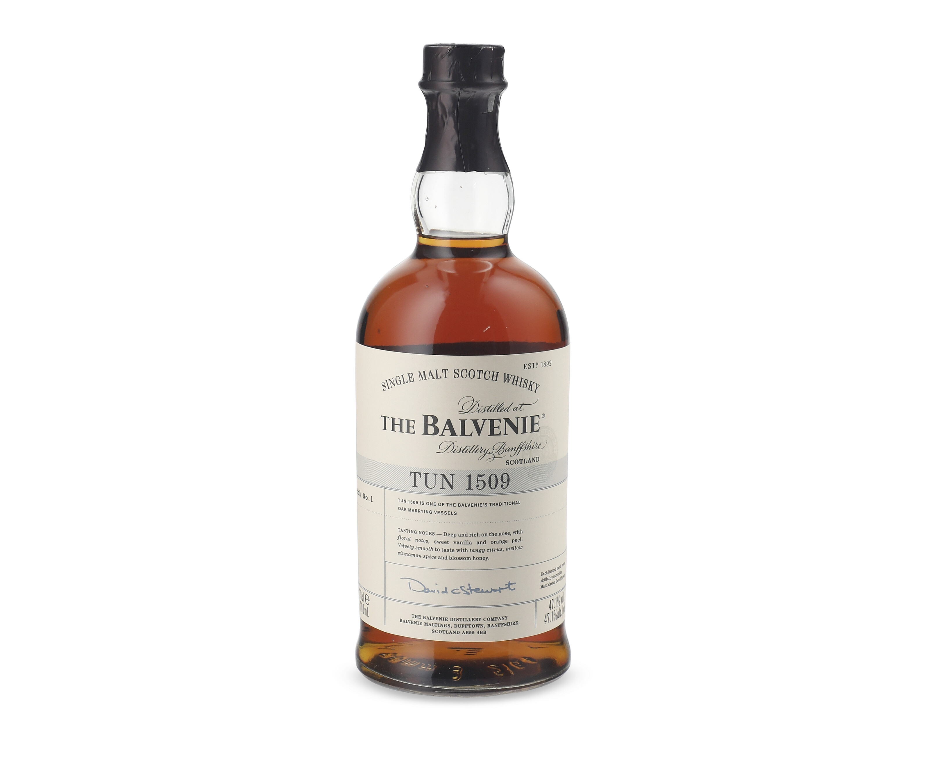 Balvenie, Tun 1509, SpeysideBatch 1, sticker attached to original