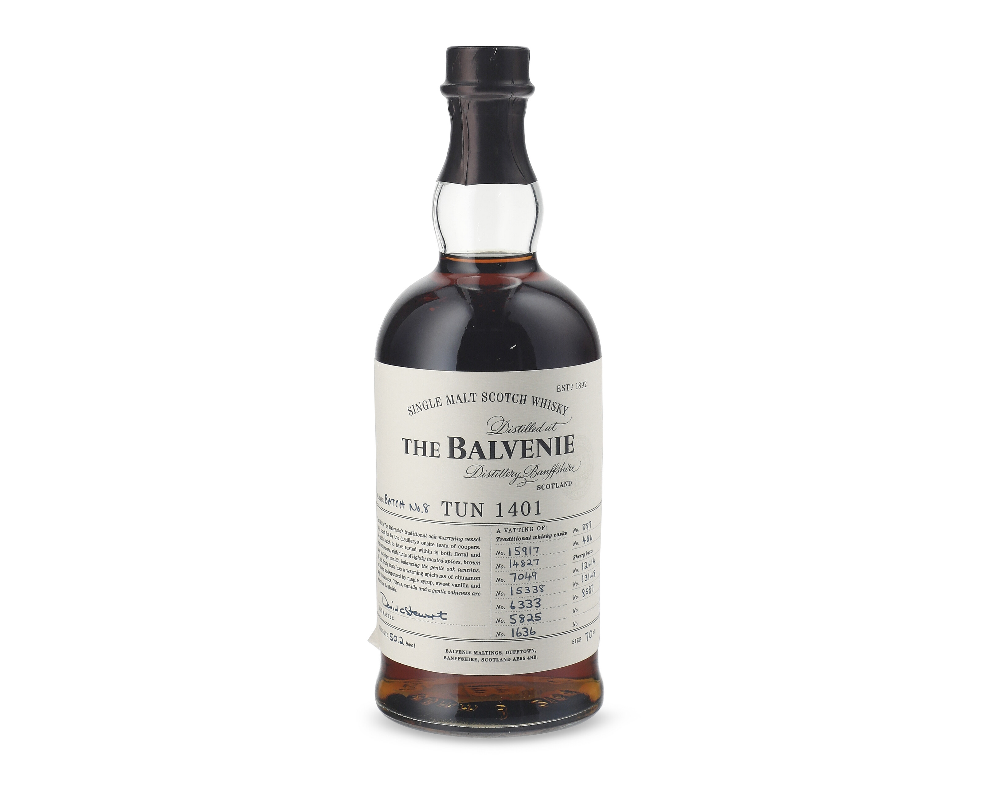 Balvenie, Tun 1509, SpeysideBatch 1, sticker attached to original