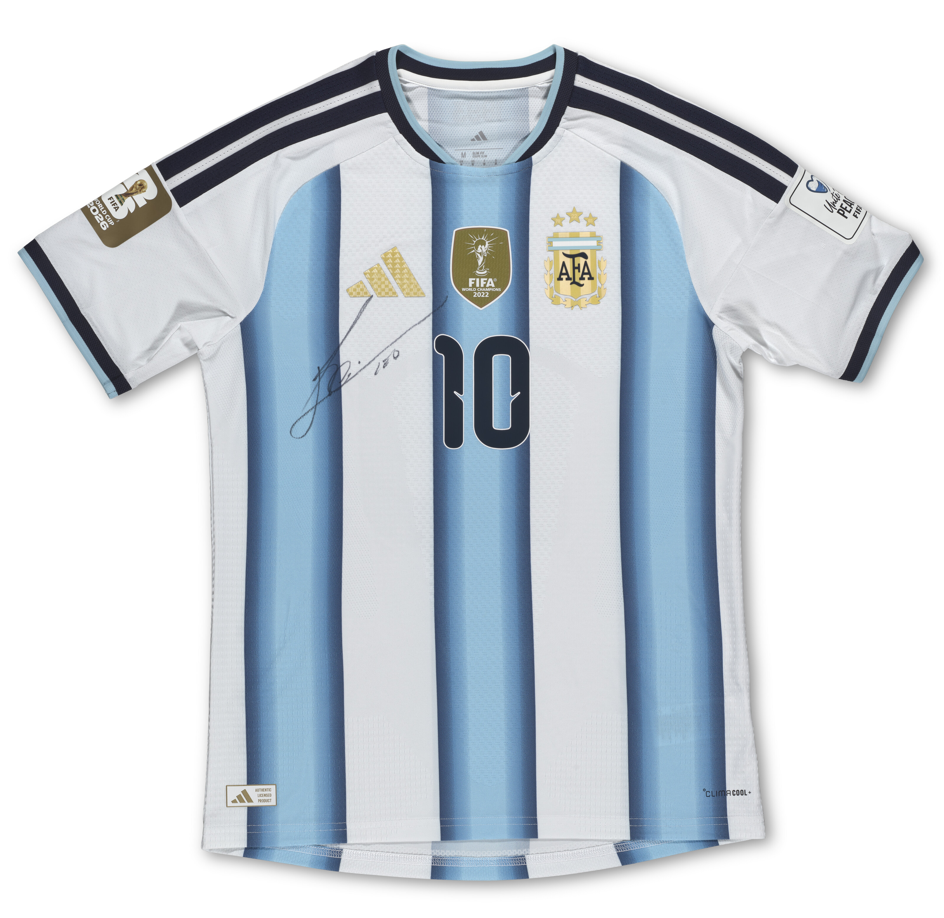 A LIONEL MESSI SIGNED ARGENTINA FIFA WORLD CUP 2026 HOME JERSEY