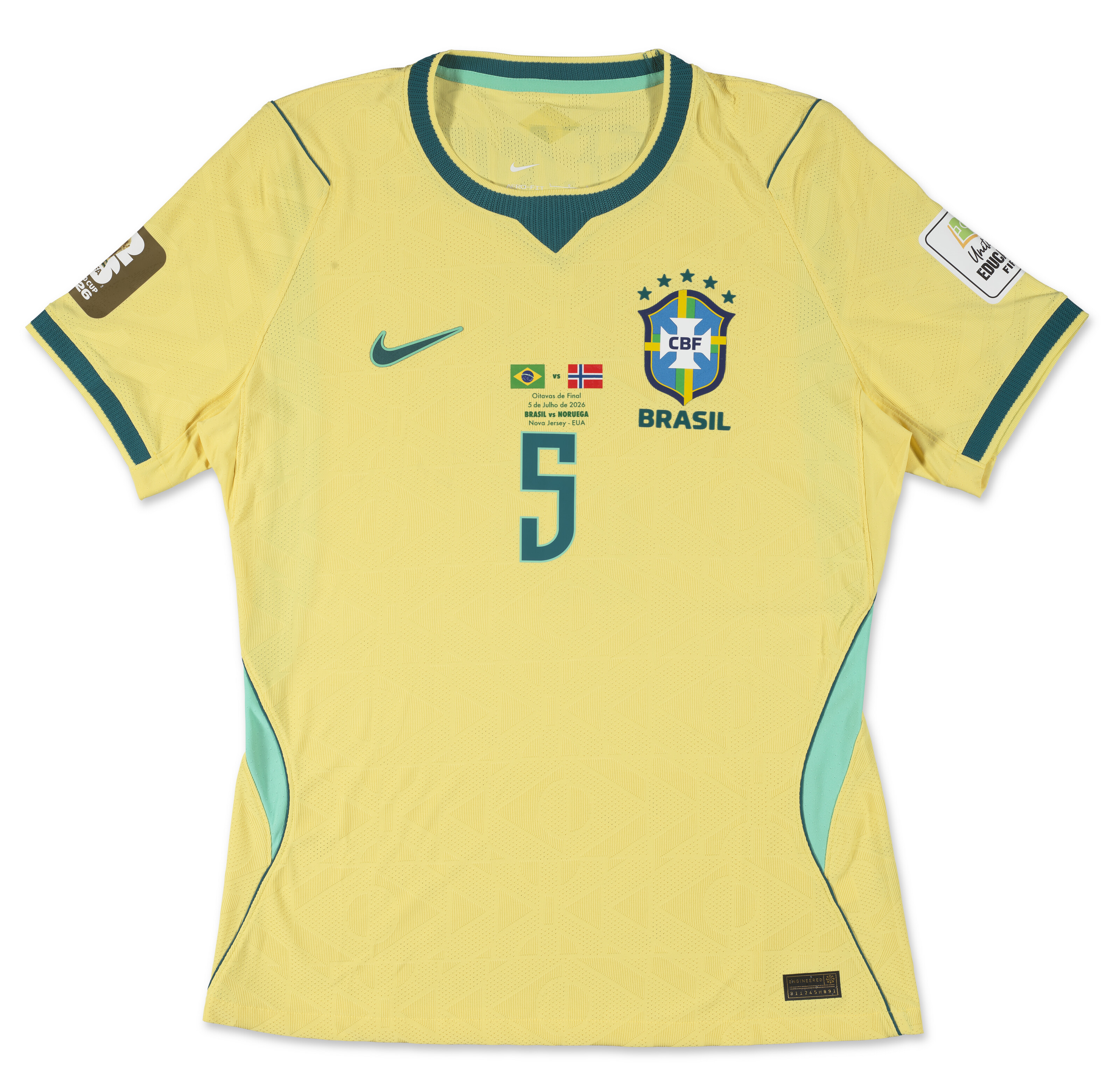 Nike Brasil CBF Casemiro ユニフォーム A CASEMIRO BRAZIL FIFA WORLD CUP 2026 MATCH WORN JERSEY, NIKE