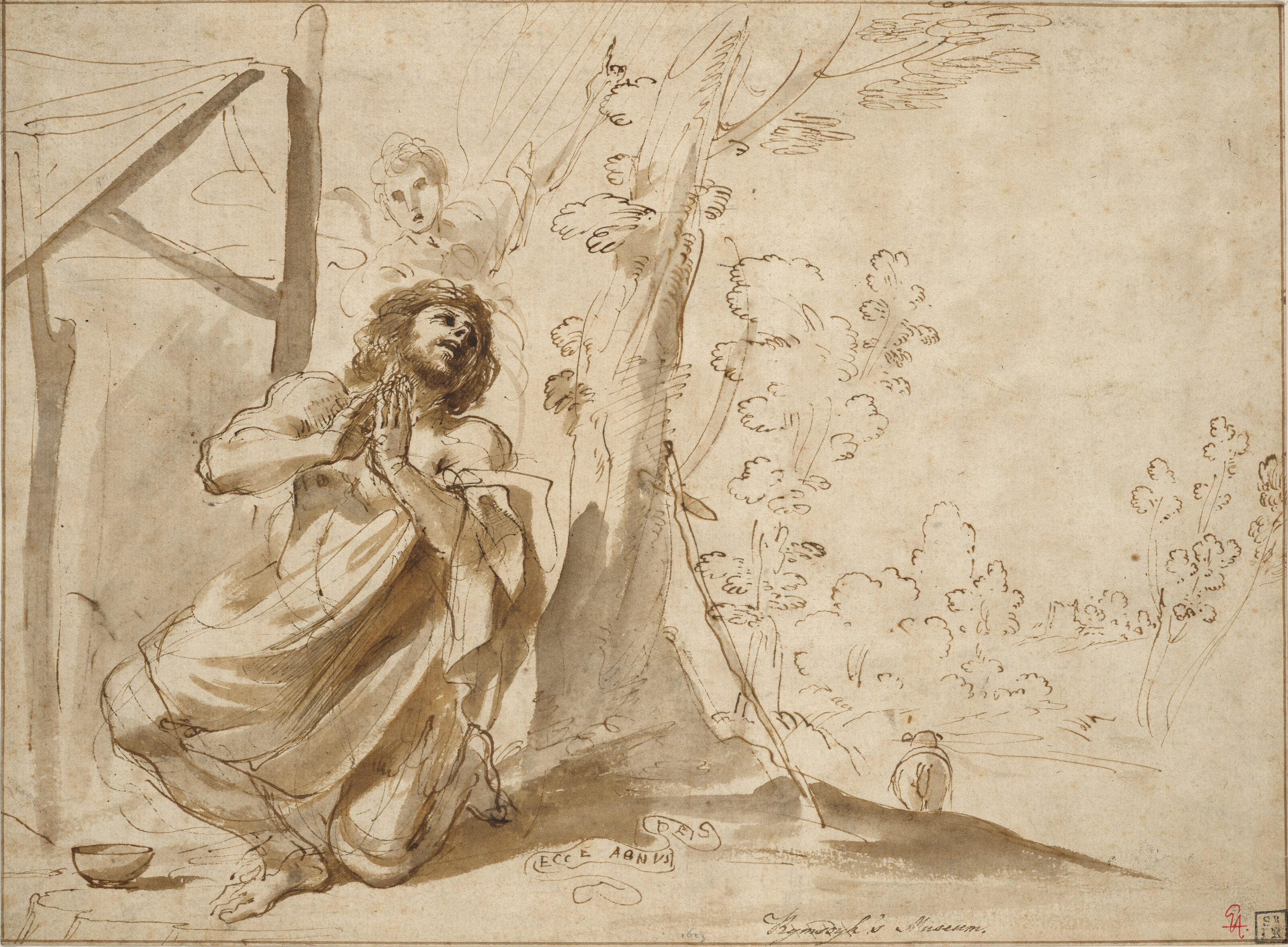 Giovanni Francesco Barbieri, il Guercino, Saint John the Baptist in the wilderness, offered in Dessins Anciens et du XIXe siecle incluant une selection de terres cuites on 25 March 2026 at Christie's in Paris
