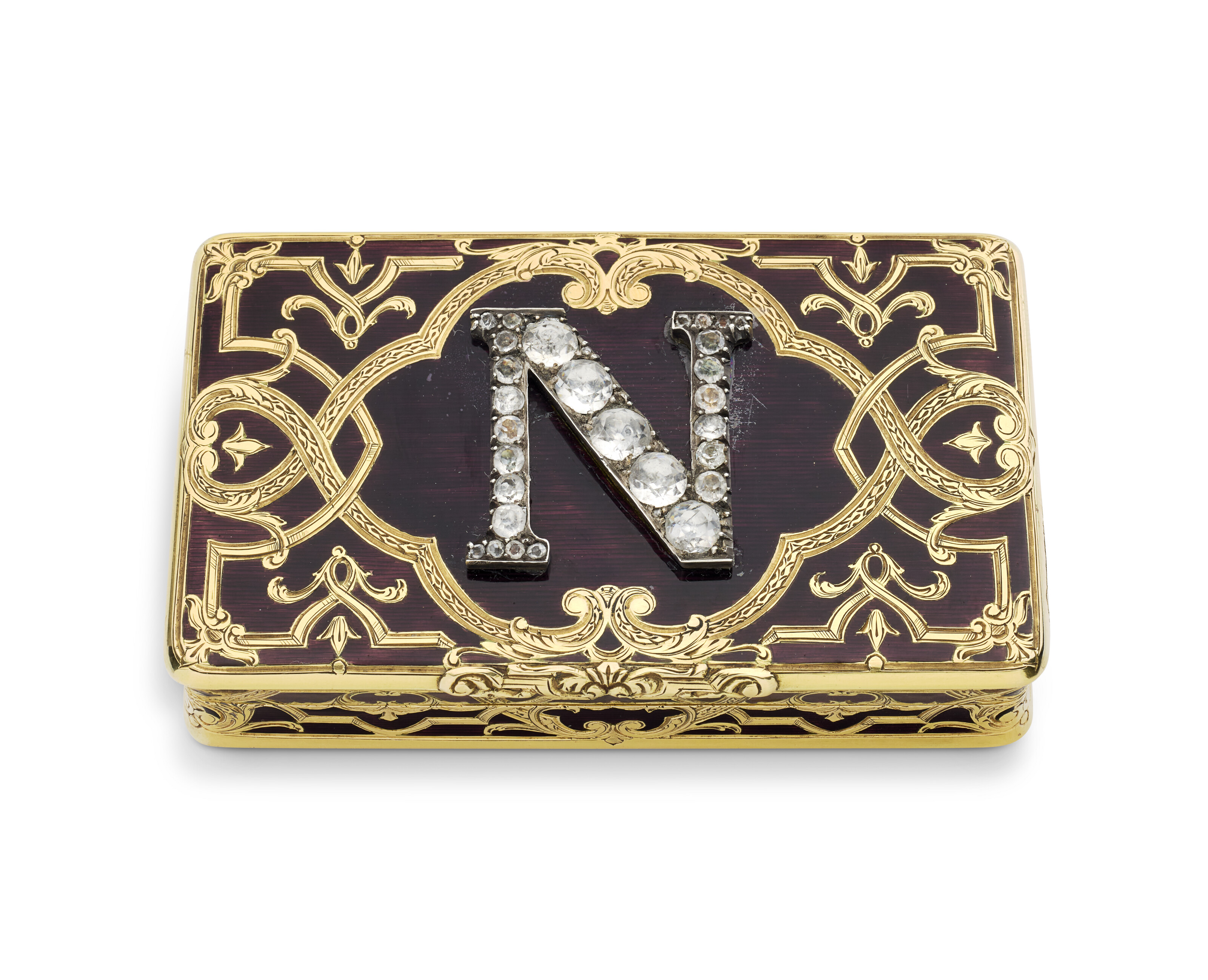 A Napoleon III jewelled enamelled gold imperial presentation snuff-box, mark of Louis-Francois Tronquoy, Paris, circa 1860, offered in Collections: le neoclassicisme a travers l'Europe, until 1 April 2026 at Christie's Online