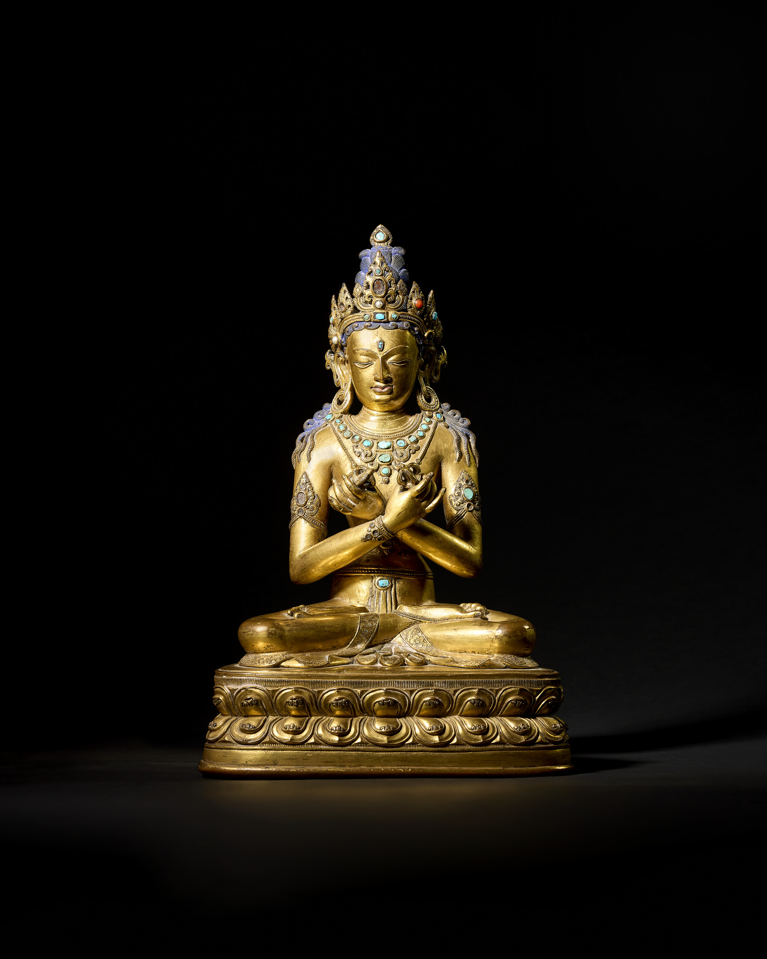 A gilt-copper alloy figure of Vajradhara, Tibet, 14th century, offered in Art d'Asie on 10 June 2026 at Christie's in Paris