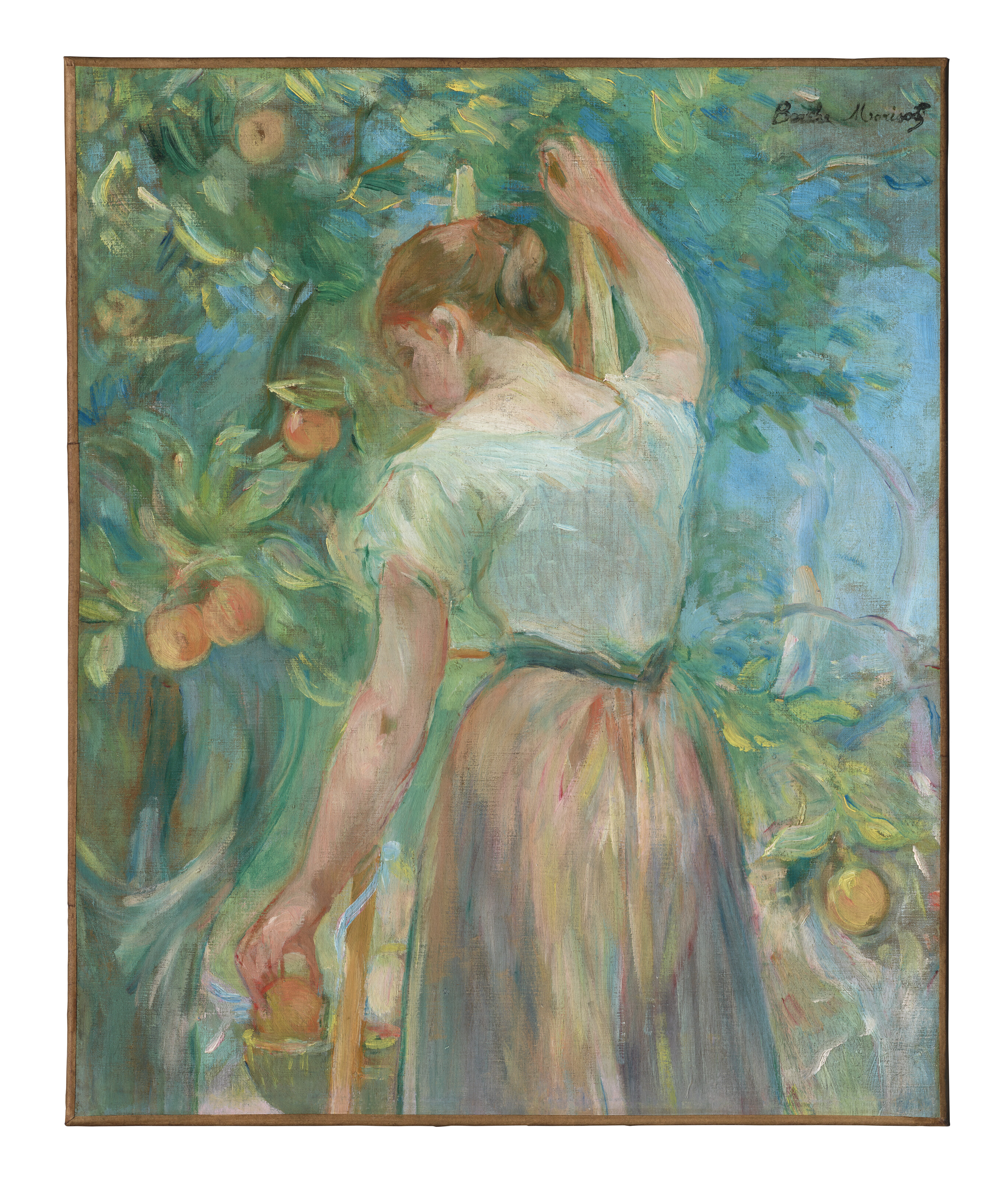 Berthe Morisot (1841-1895), Jeune fille cueillant des oranges