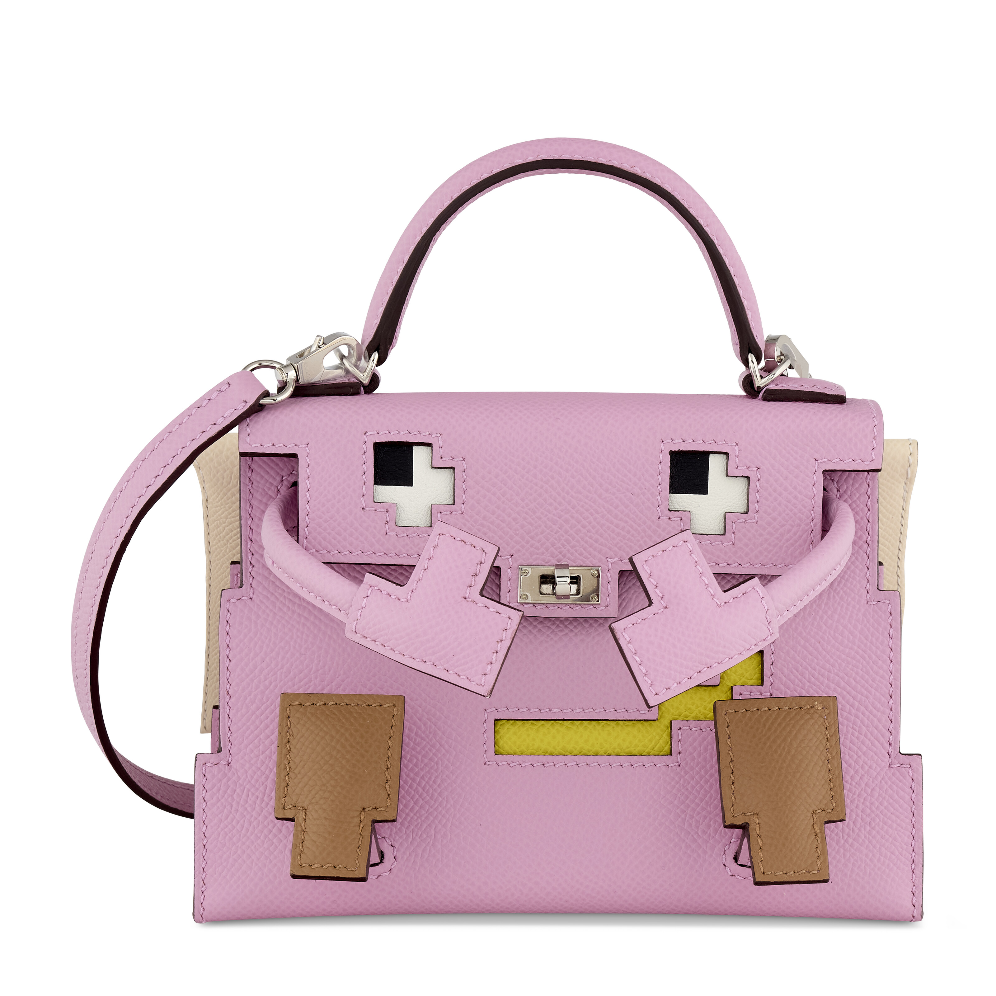 A limited edition Mauve Sylvestre, Chai, Lime and nata Epsom leather Kellydole Picto with palladium hardware, Hermes, 2023, offered in Handbags Online: The Paris Edit, until 24 June 2026 at Christie's Online