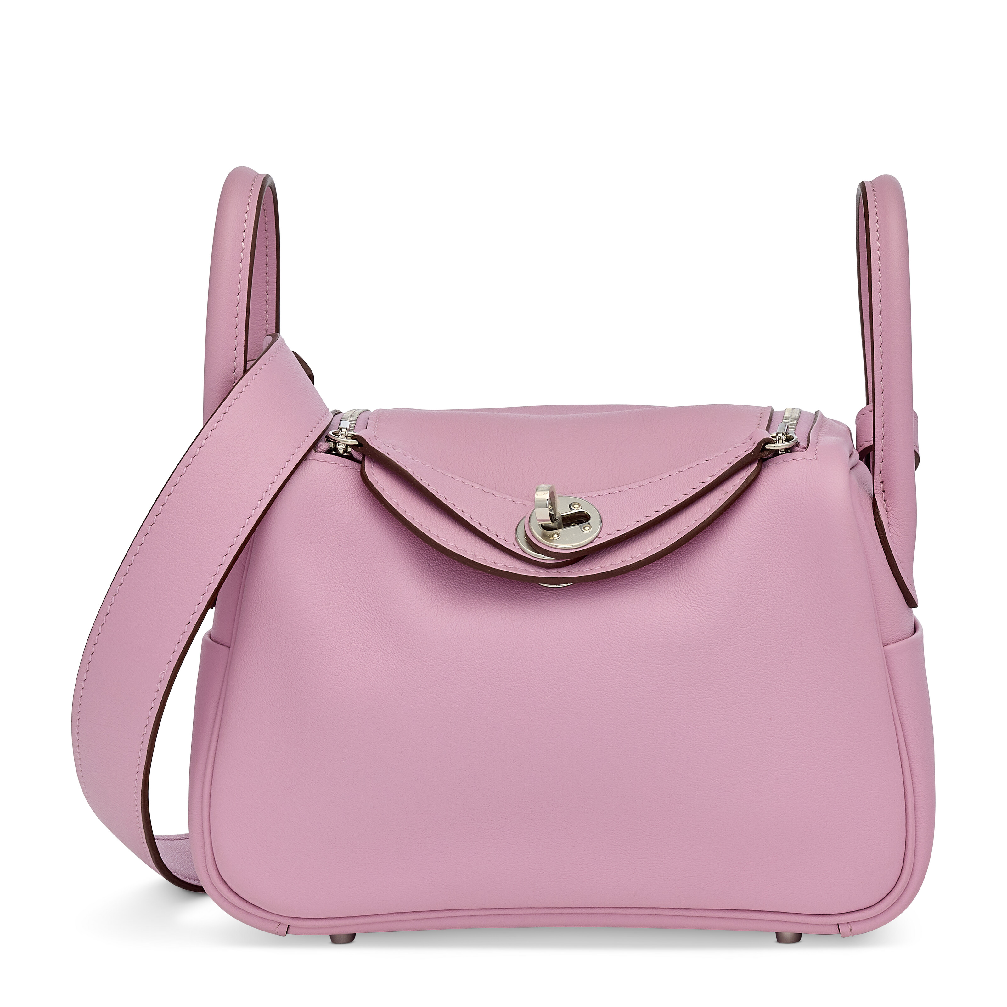 A MAUVE SYLVESTRE SWIFT LEATHER MINI LINDY 20 WITH PALLADIUM