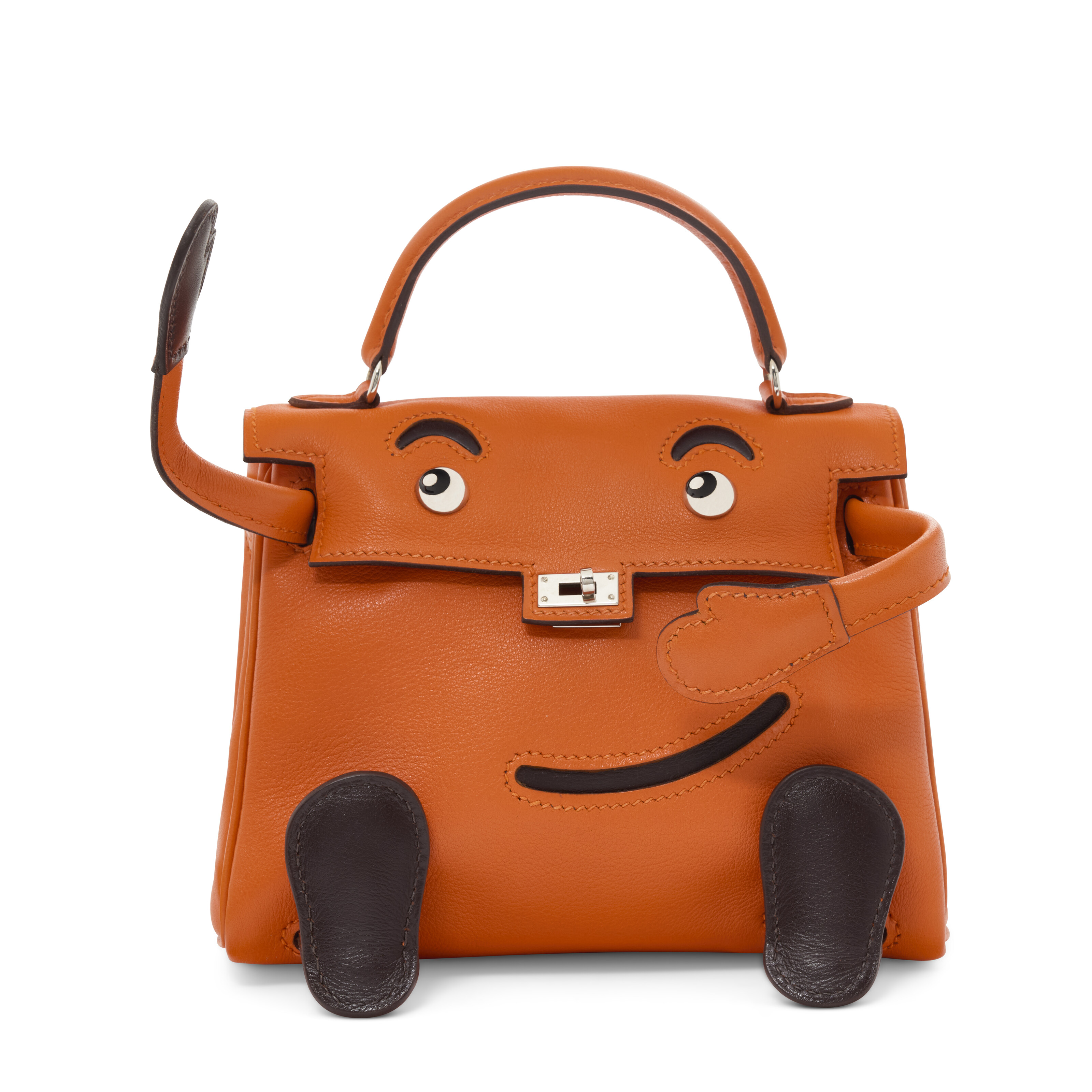 A limited edition Orange H Gulliver leather Quelle Idole with palladium hardware, Hermes, 2000, offered in Handbags Online: The Paris Edit, until 24 June 2026 at Christie's Online