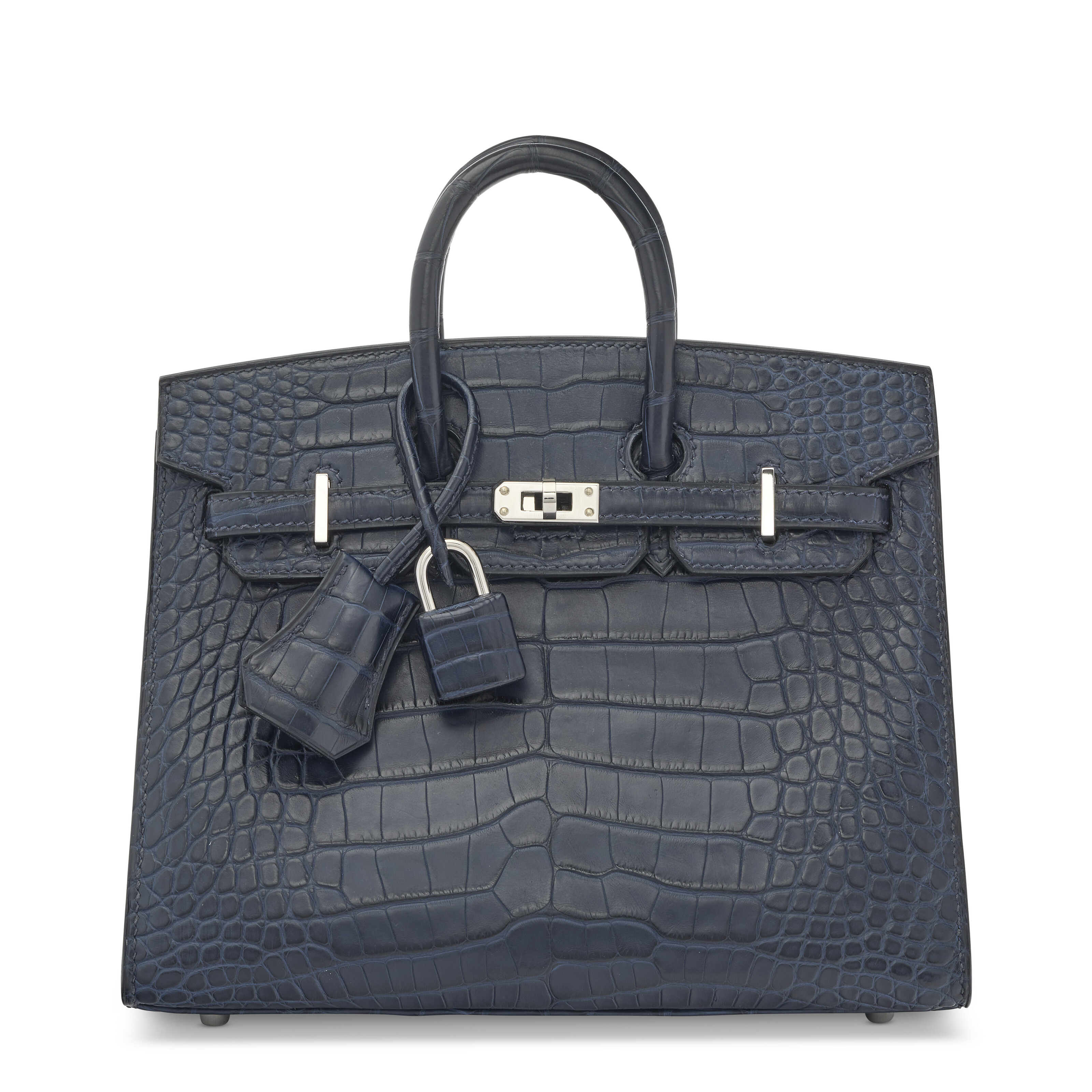 A matte Bleu Indigo alligator Birkin 20 with palladium hardware, Hermes, 2023, offered in Handbags Online: The Paris Edit, until 24 June 2026 at Christie's Online