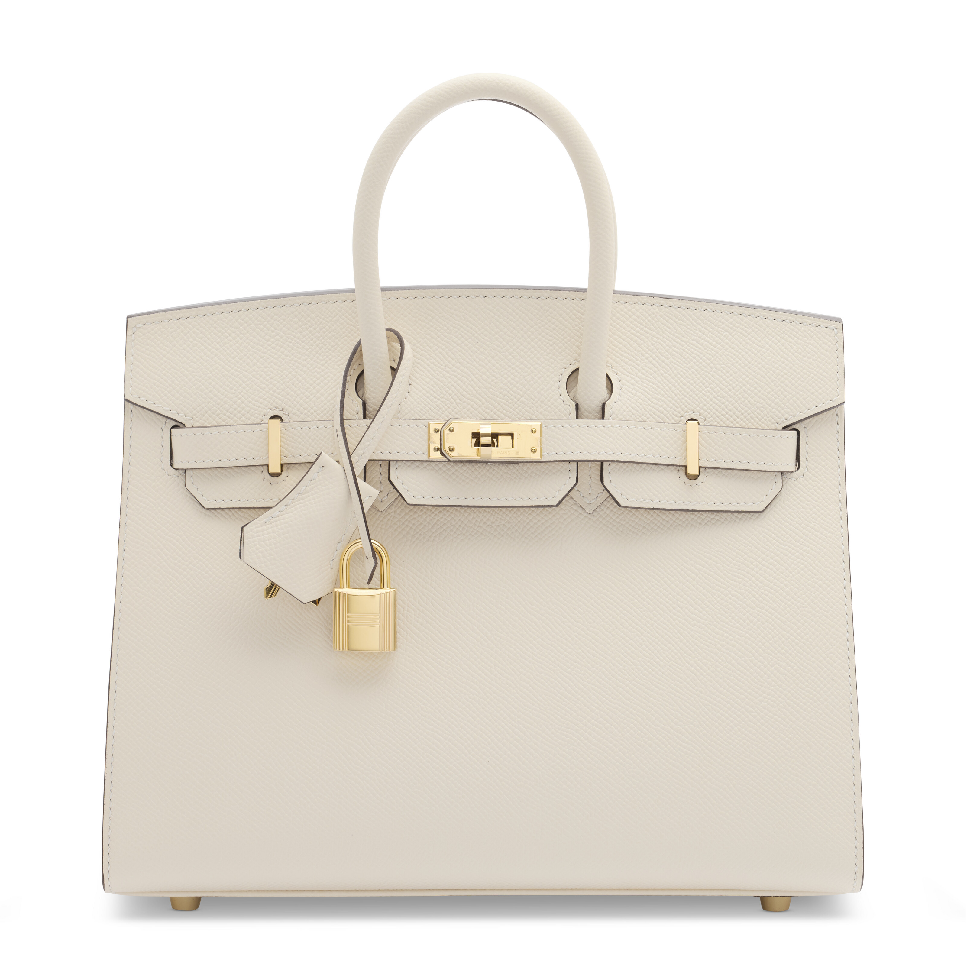 A nata Epsom leather Sellier Birkin 25 with gold hardware, Hermes, 2022, offered in Handbags Online: The Paris Edit, until 24 June 2026 at Christie's Online