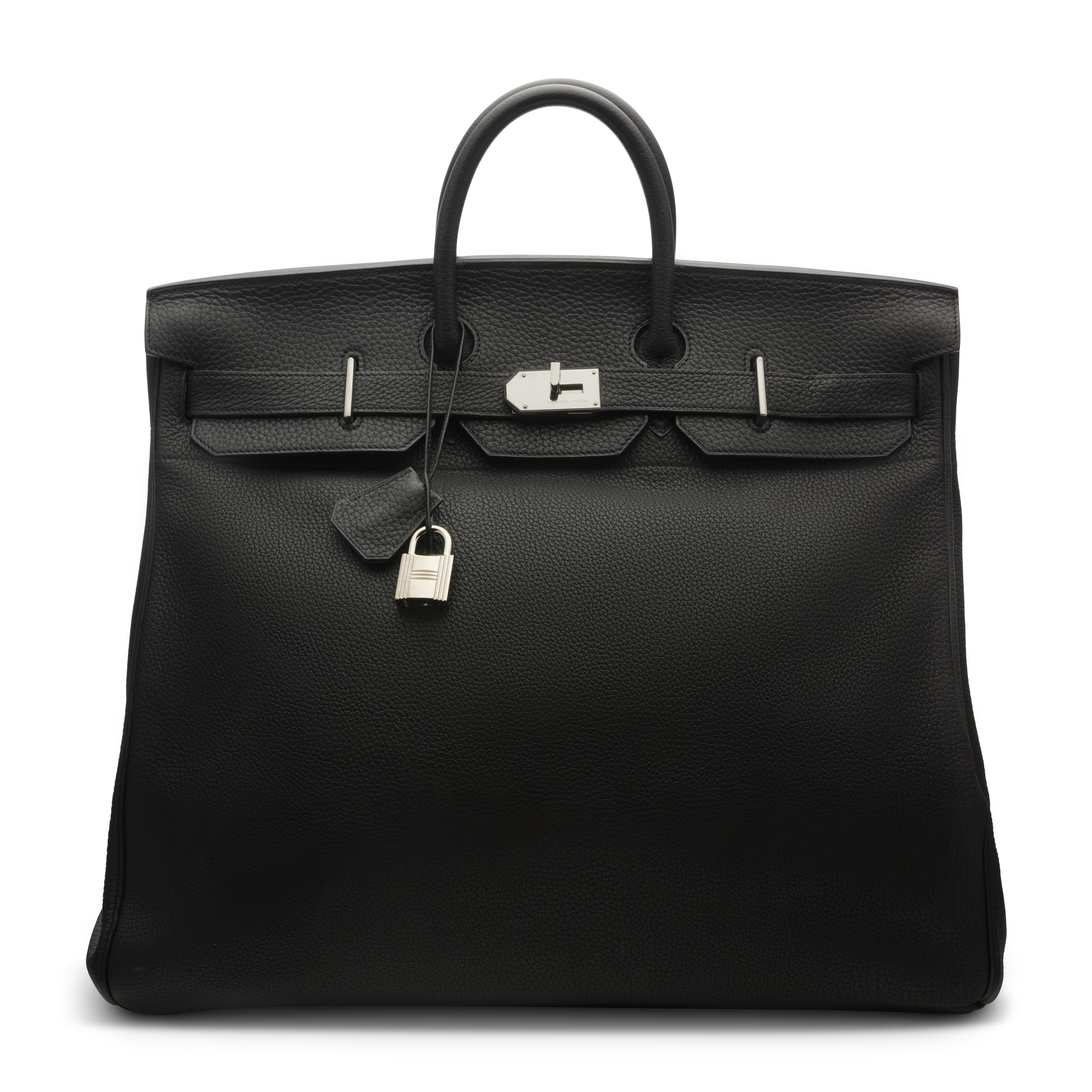 A black Clemence leather HAC Birkin 50 with palladium hardware, Hermes, 2004, offered in Handbags Online: The Paris Edit, until 24 June 2026 at Christie's Online