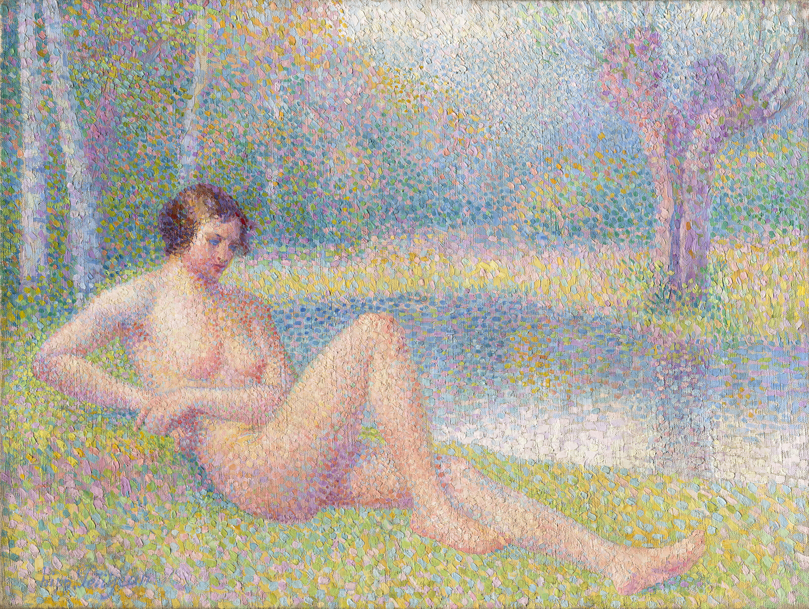 Catalog image of Baigneuse allongée au bord de l'eau