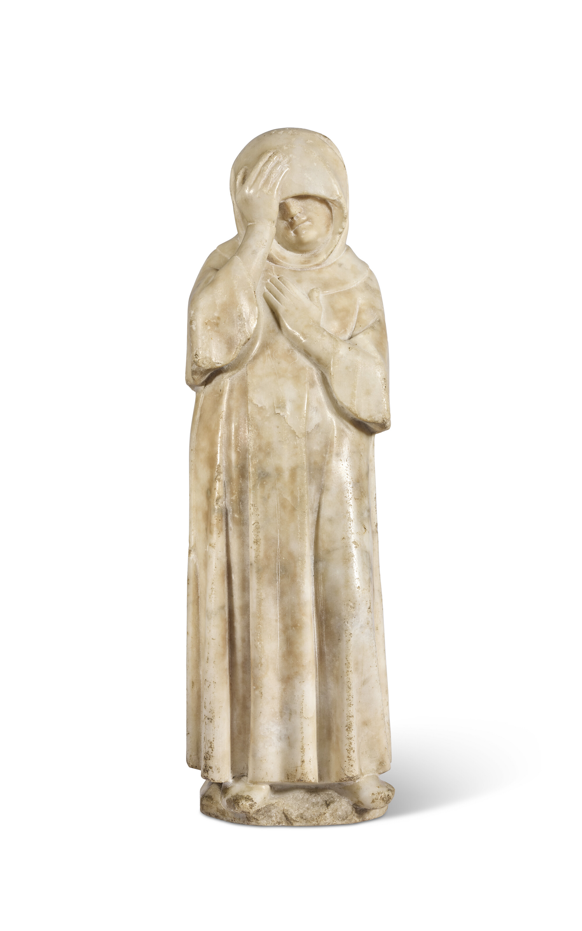 A marble high relief figure of a mourner, French, second half of 14th or early 15th century, offered in Maitres Anciens: Peintures - Sculptures on 11 June 2026 at Christie's in Paris