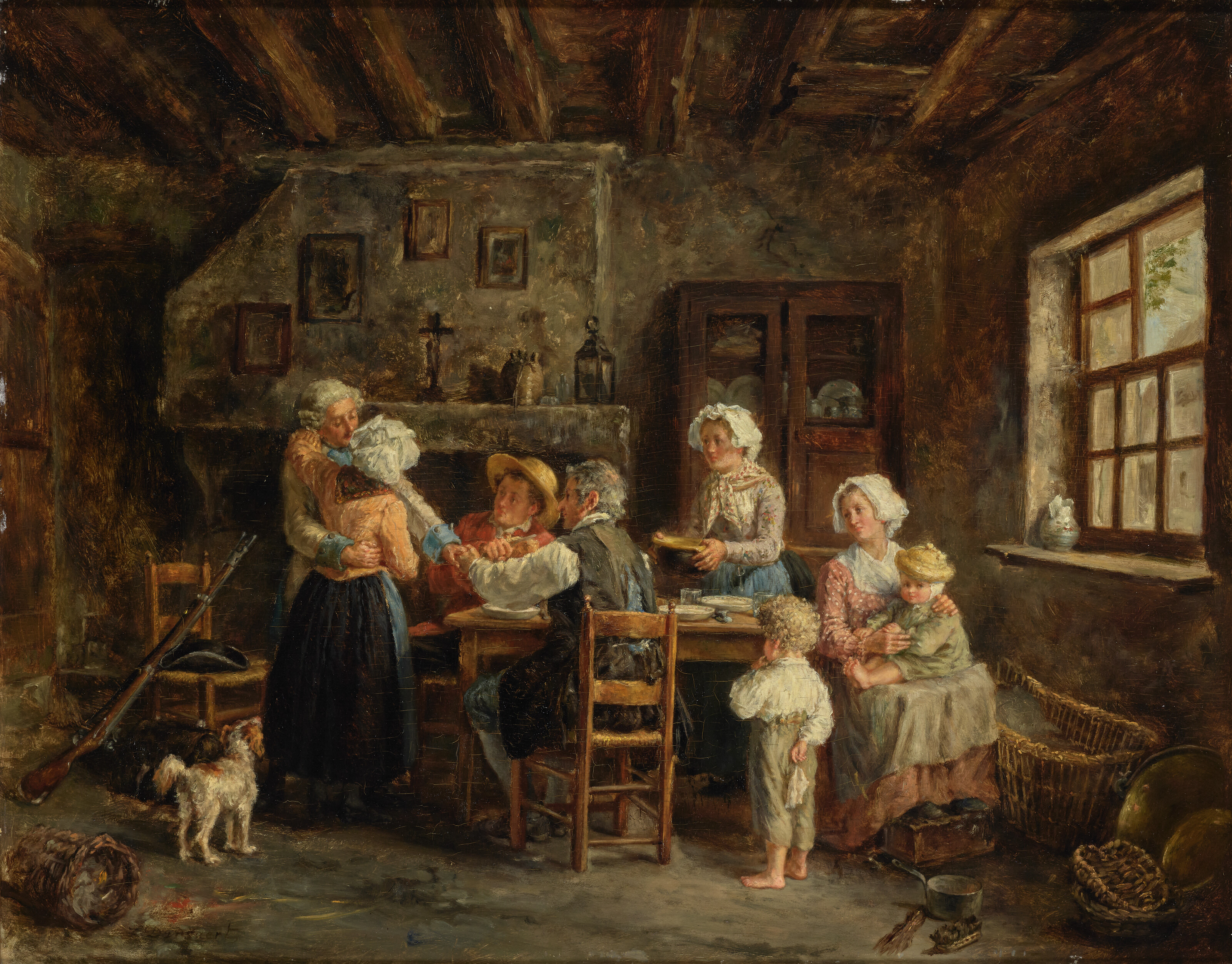 Catalog image of Scène paysanne dans un intérieur