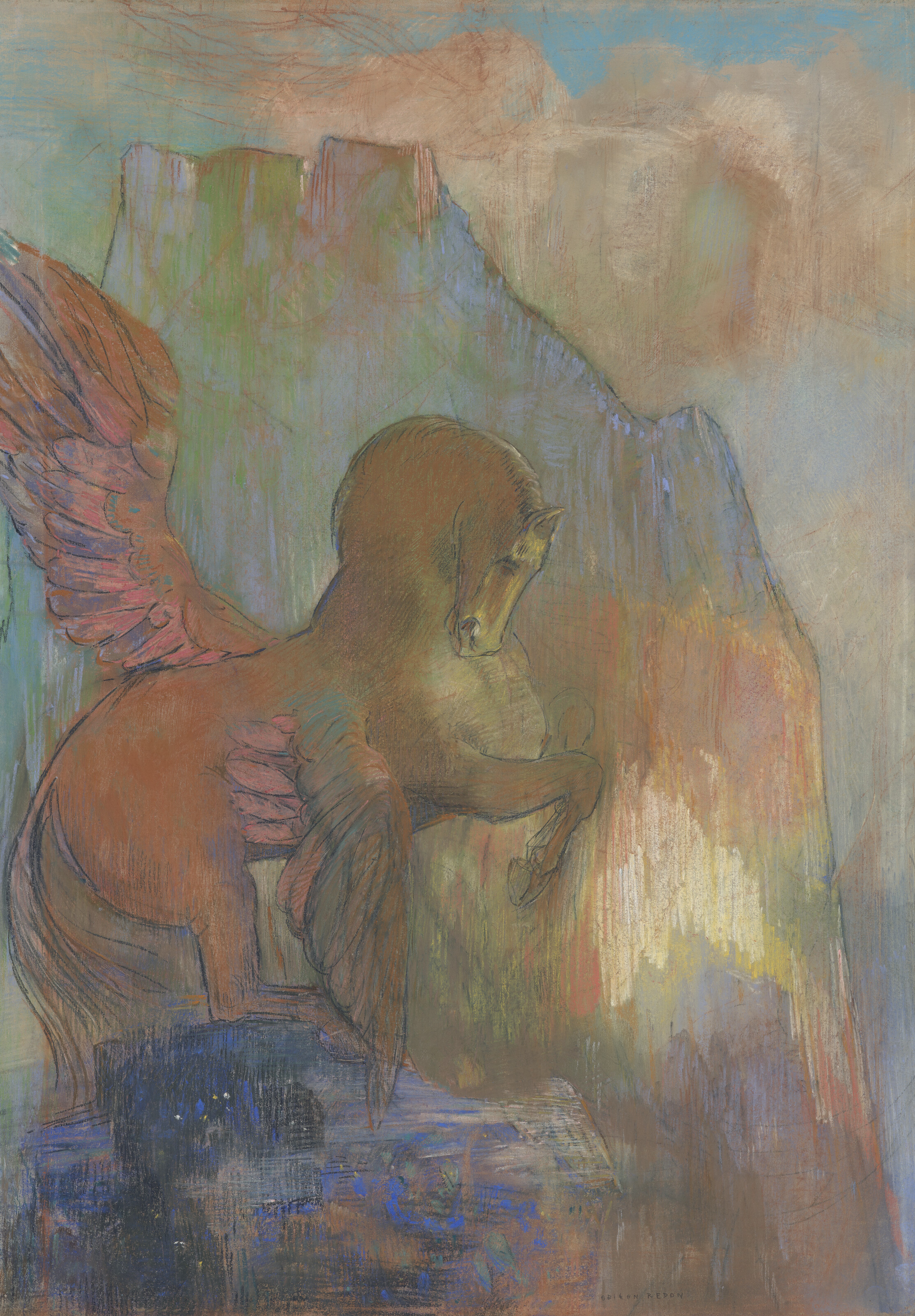Odilon Redon, La Cime (Pegase), 1894, offered in the 20th/21st Century: Paris Evening Sale including Thinking Italian on 22 October 2026 at Christie's in Paris