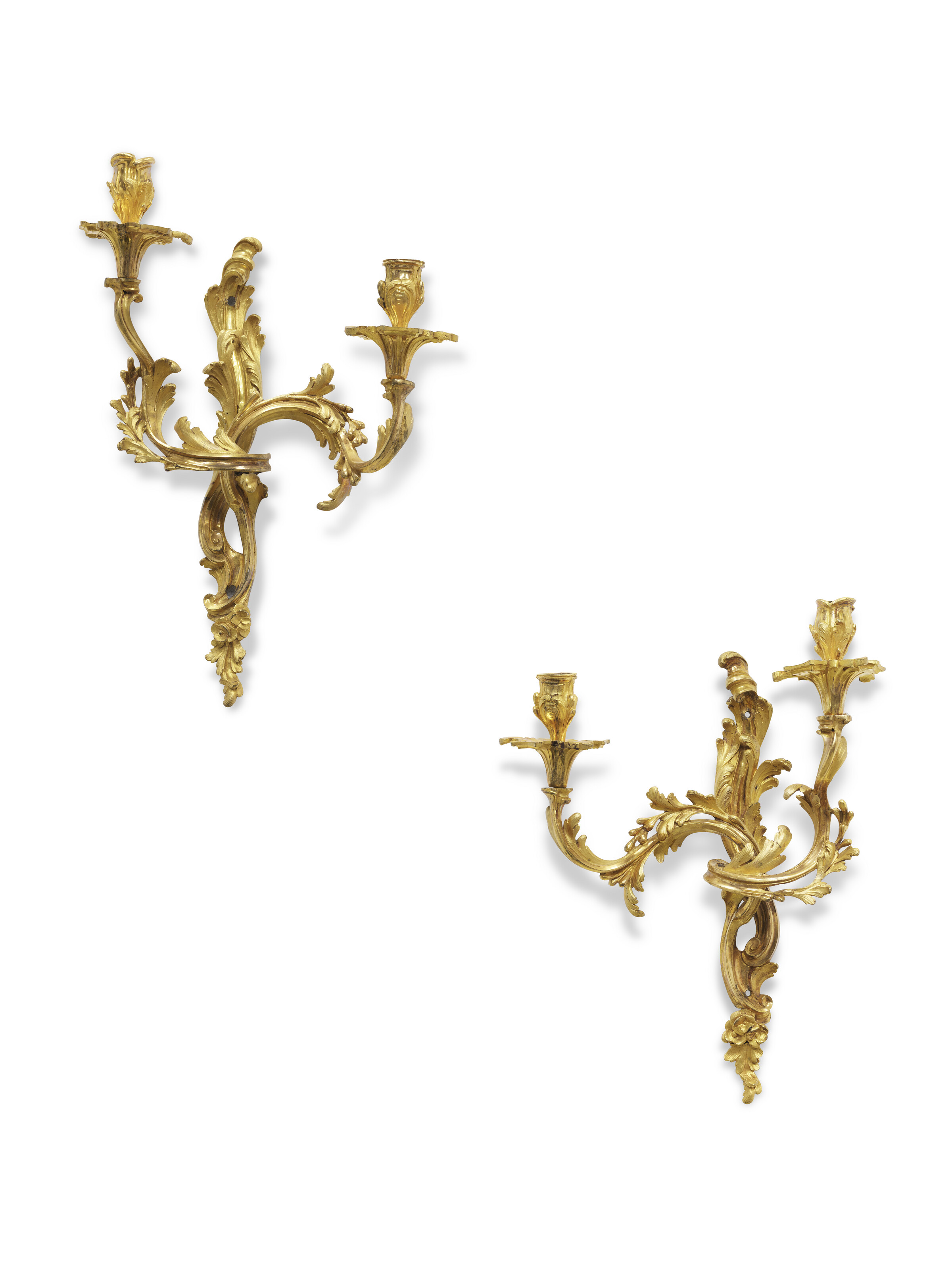 PAIRE D'APPLIQUES D'ÉPOQUE LOUIS XV