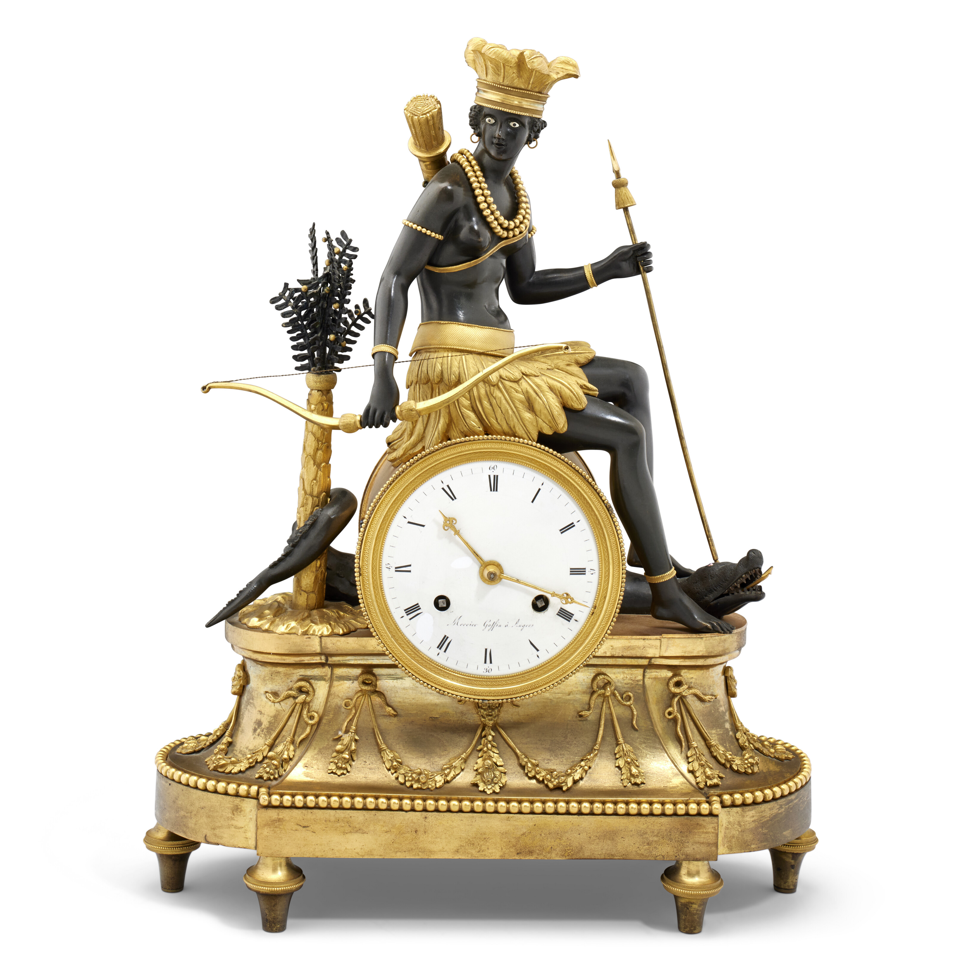 PENDULE DITE 'À L'AMÉRIQUE' D'ÉPOQUE DIRECTOIRE