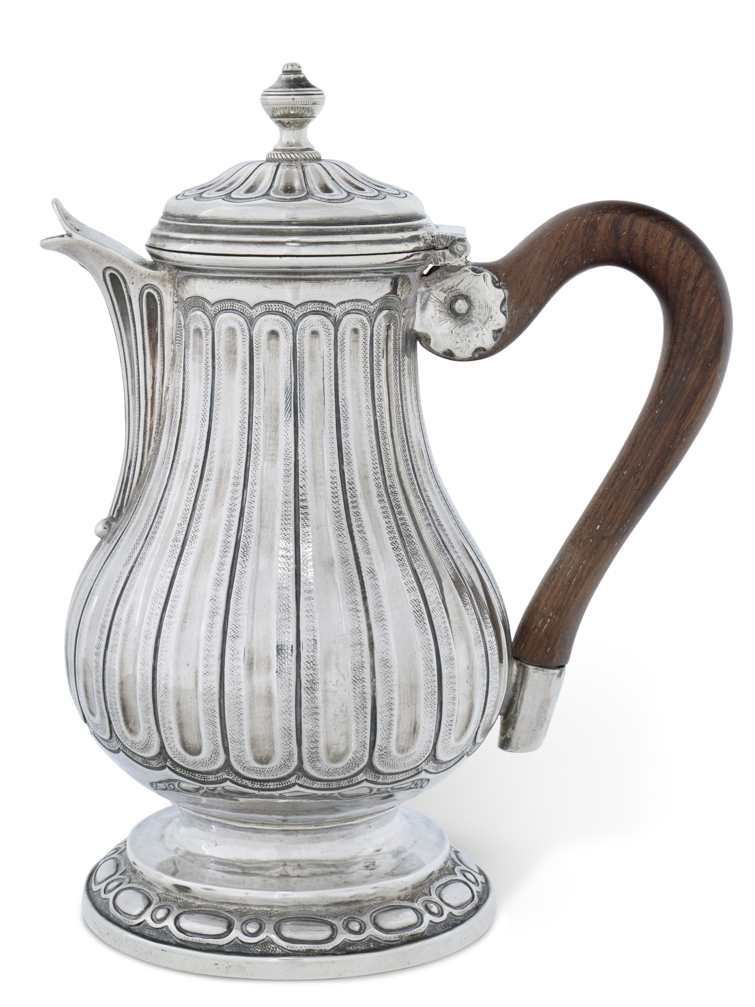 CAFETIÈRE ÉGOÏSTE EN ARGENT D'ÉPOQUE LOUIS XVI