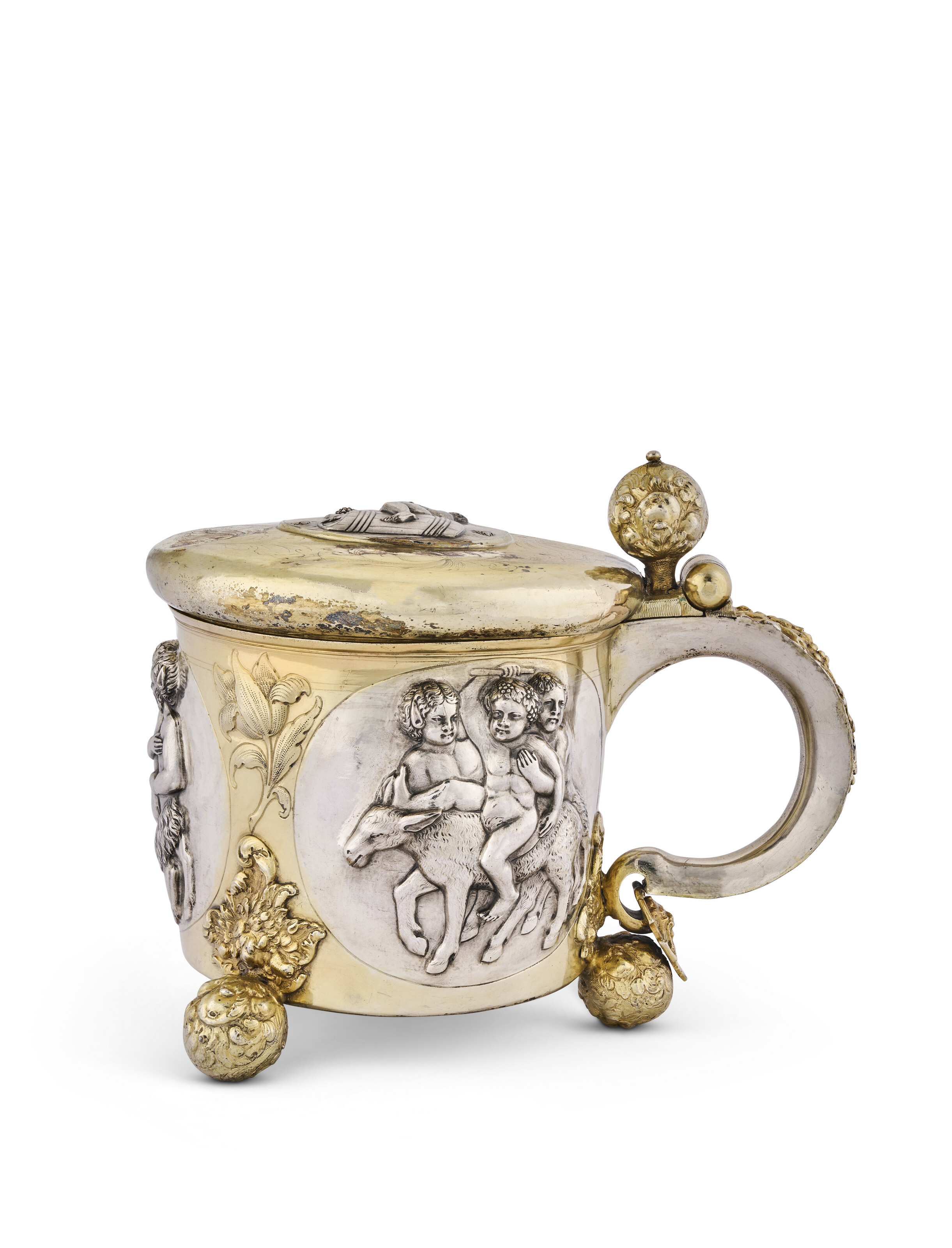 TANKARD EN VERMEIL ET ARGENT SUÉDOIS