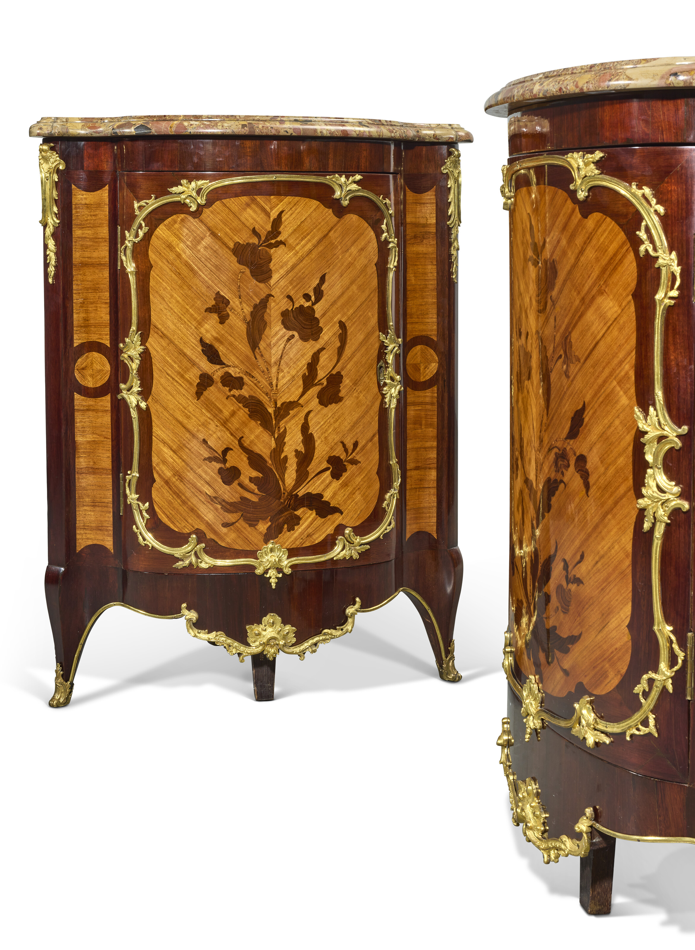 A pair of Louis XV ormolu-mounted tulipwood, kingwood and amaranth corner cabinets, stamped by Bernard II Van Risamburgh, circa 1750, offered in Collections du Chateau de Tournay: Les Arts Decoratifs on 17 June 2026 at Christie's in Paris