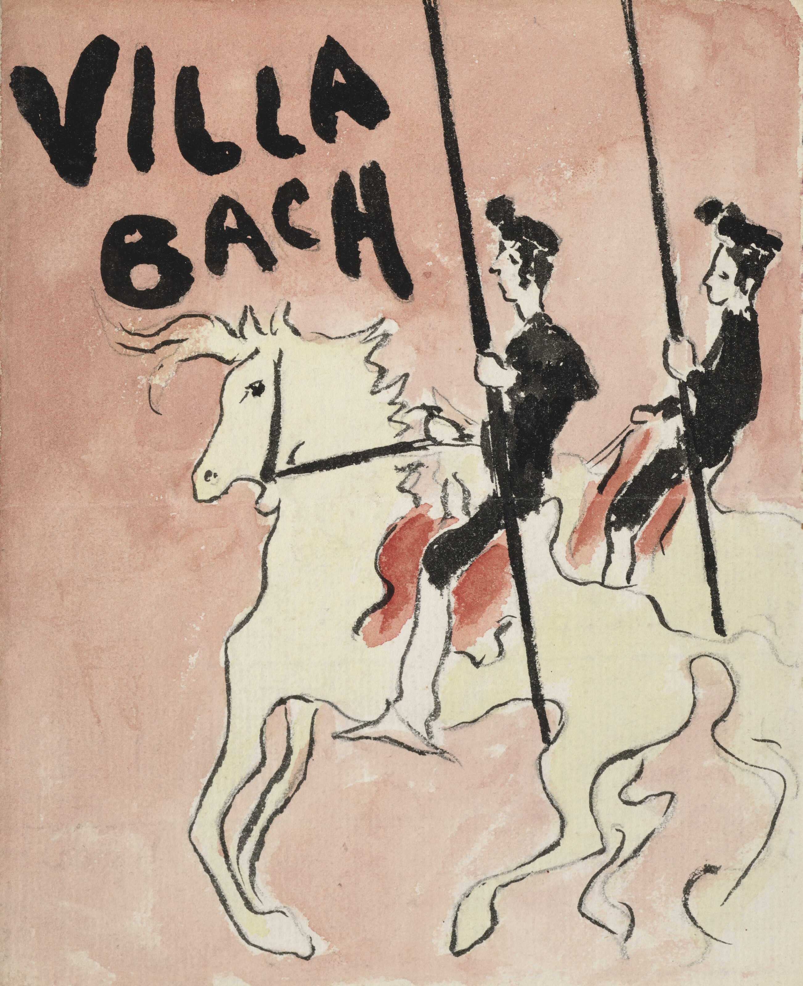Pierre Bonnard, Projet de programme pour la Villa Bach (Deux cavaliers), circa 1891
