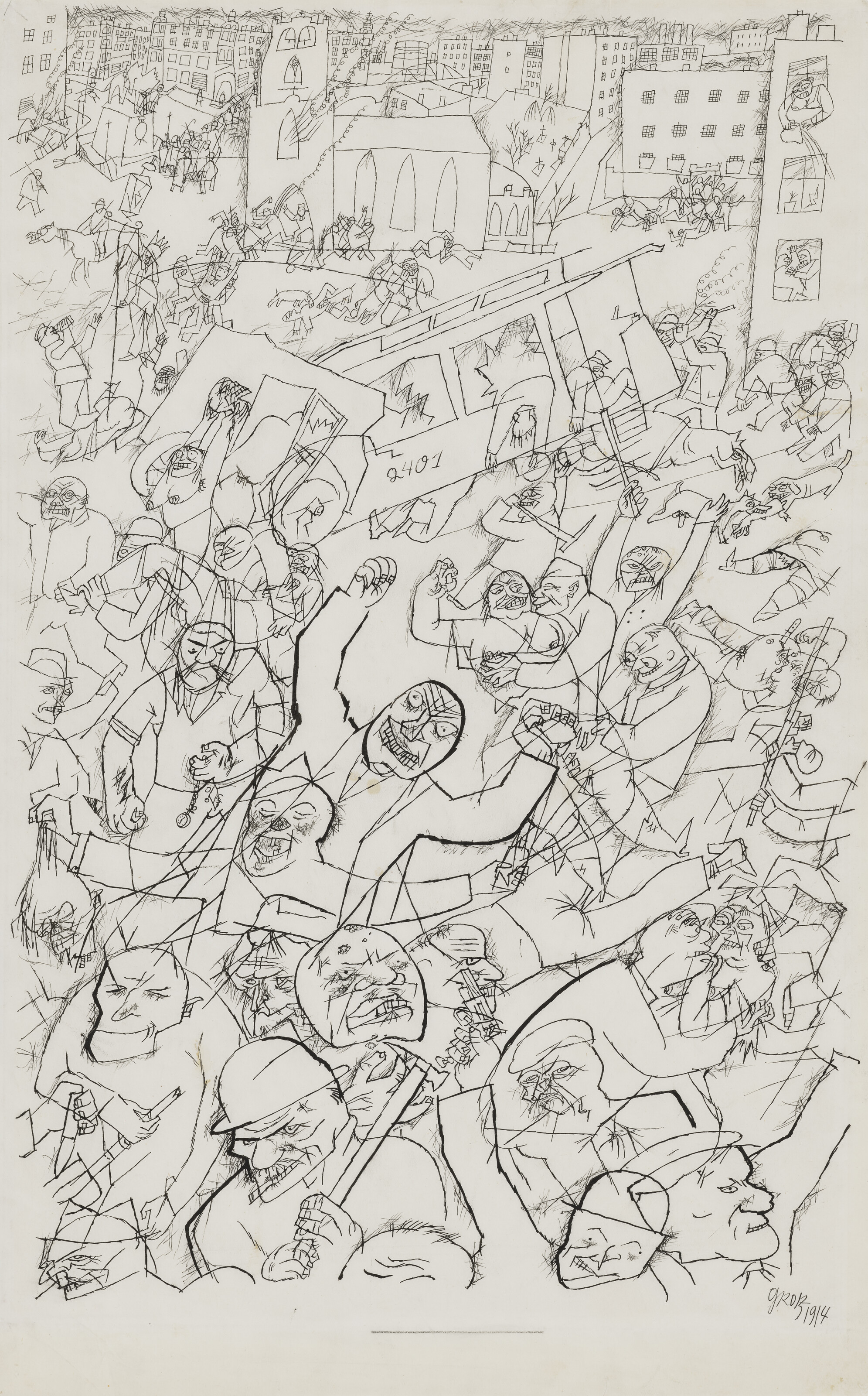 George Grosz, Pandamonium, 1914, offered in Radical Genius: Works on Paper from A Distinguished Private Collection on 15 April 2026 at Christie's in Paris