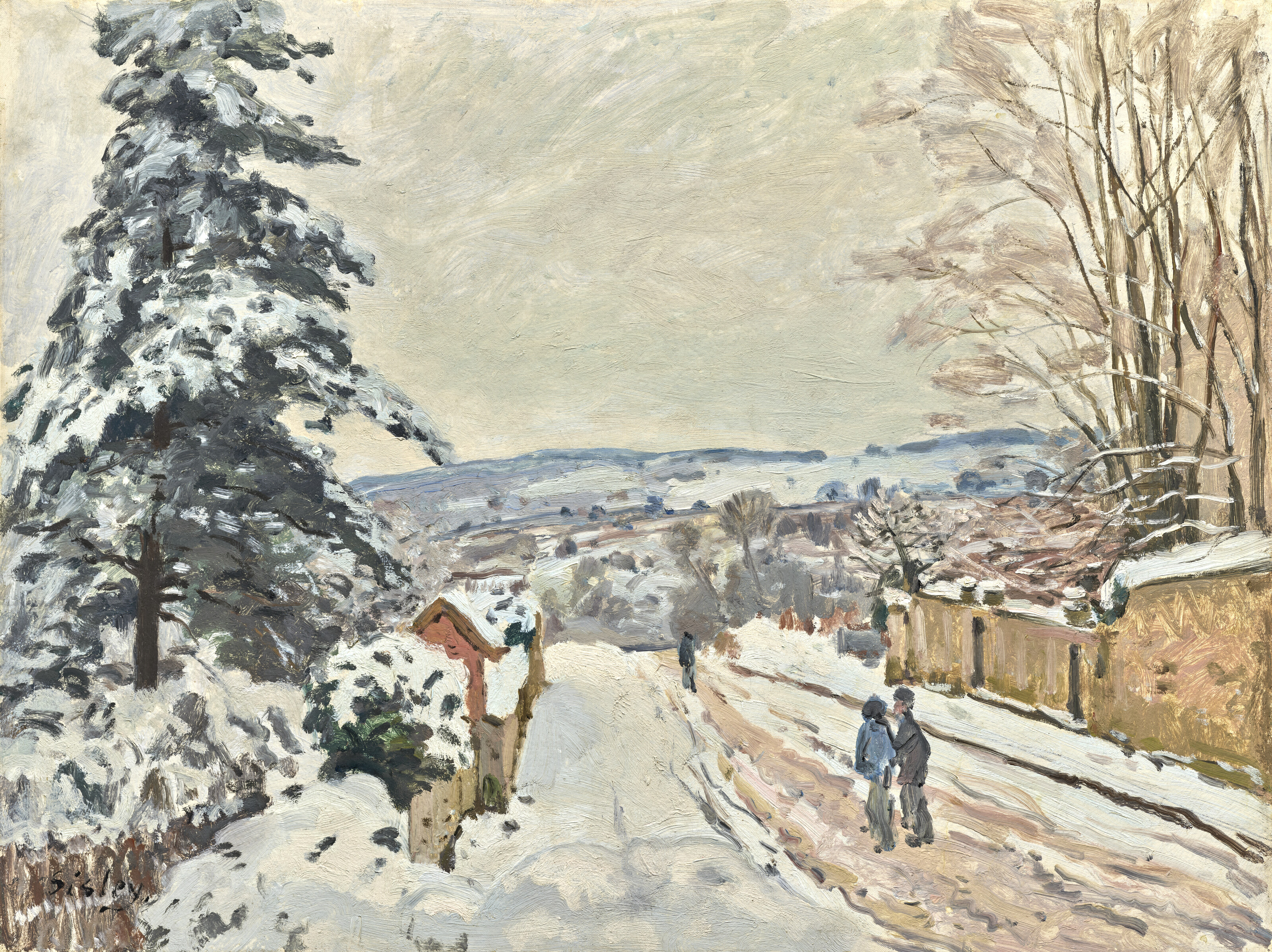 Alfred Sisley, La route du Coeur-Volant en hiver, Louveciennes, circa 1872, offered in Durand-Ruel, Generations of Vision on 22 October 2026 at Christie's in Paris