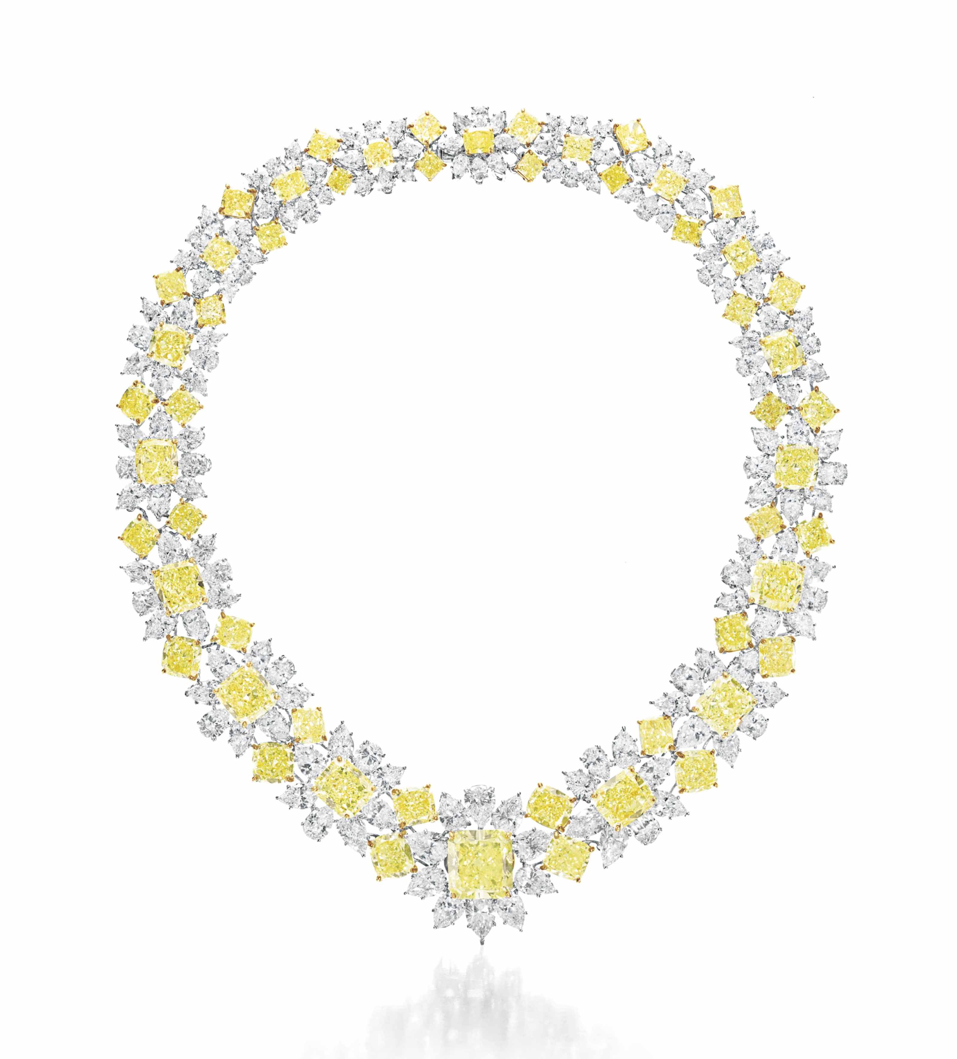 Graff yellow new arrivals diamond necklace