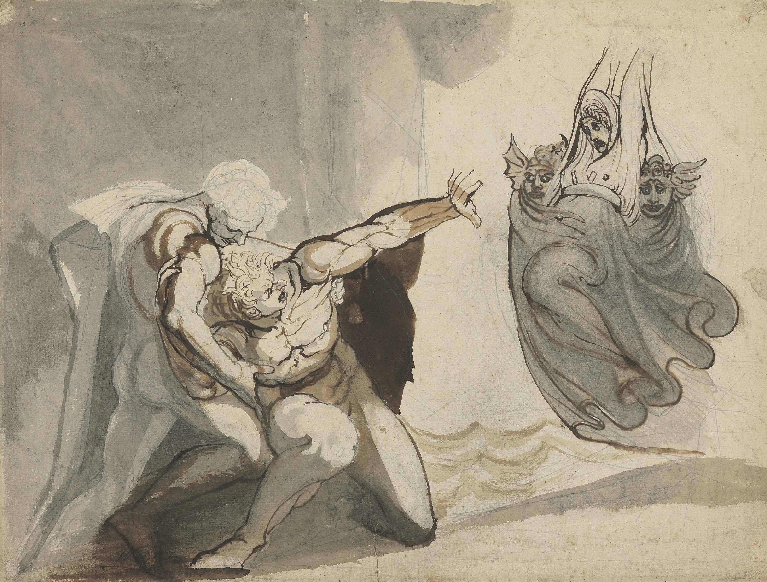 希少　FIRST EDITION the drawings of Fuseli Henry Fuseli : The Shepherd's Dream : 1786 : Archival