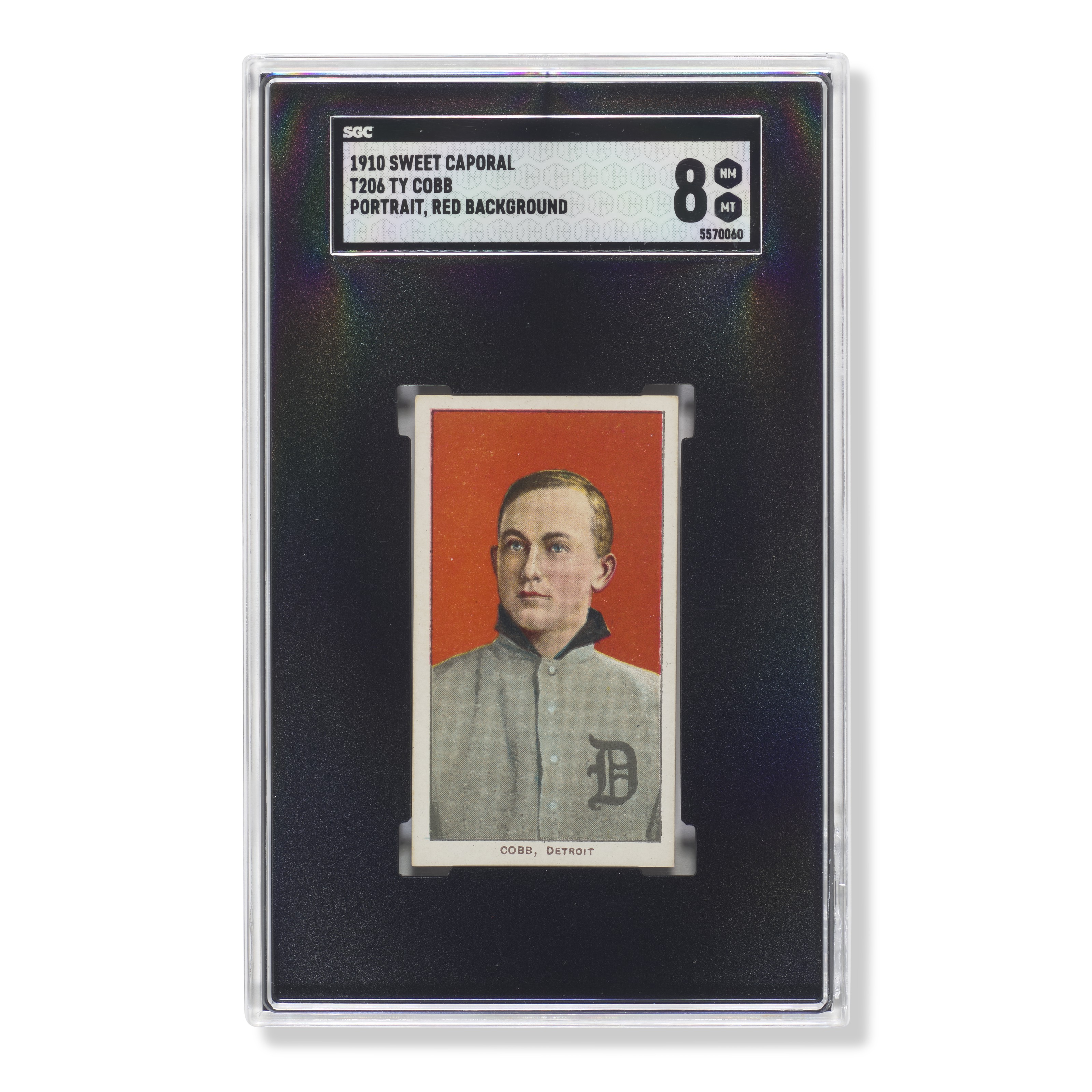 1909-11 T-206 Ty Cobb : Red Portrait, Sweet Caporal Back (SGC 8 NM-MT)