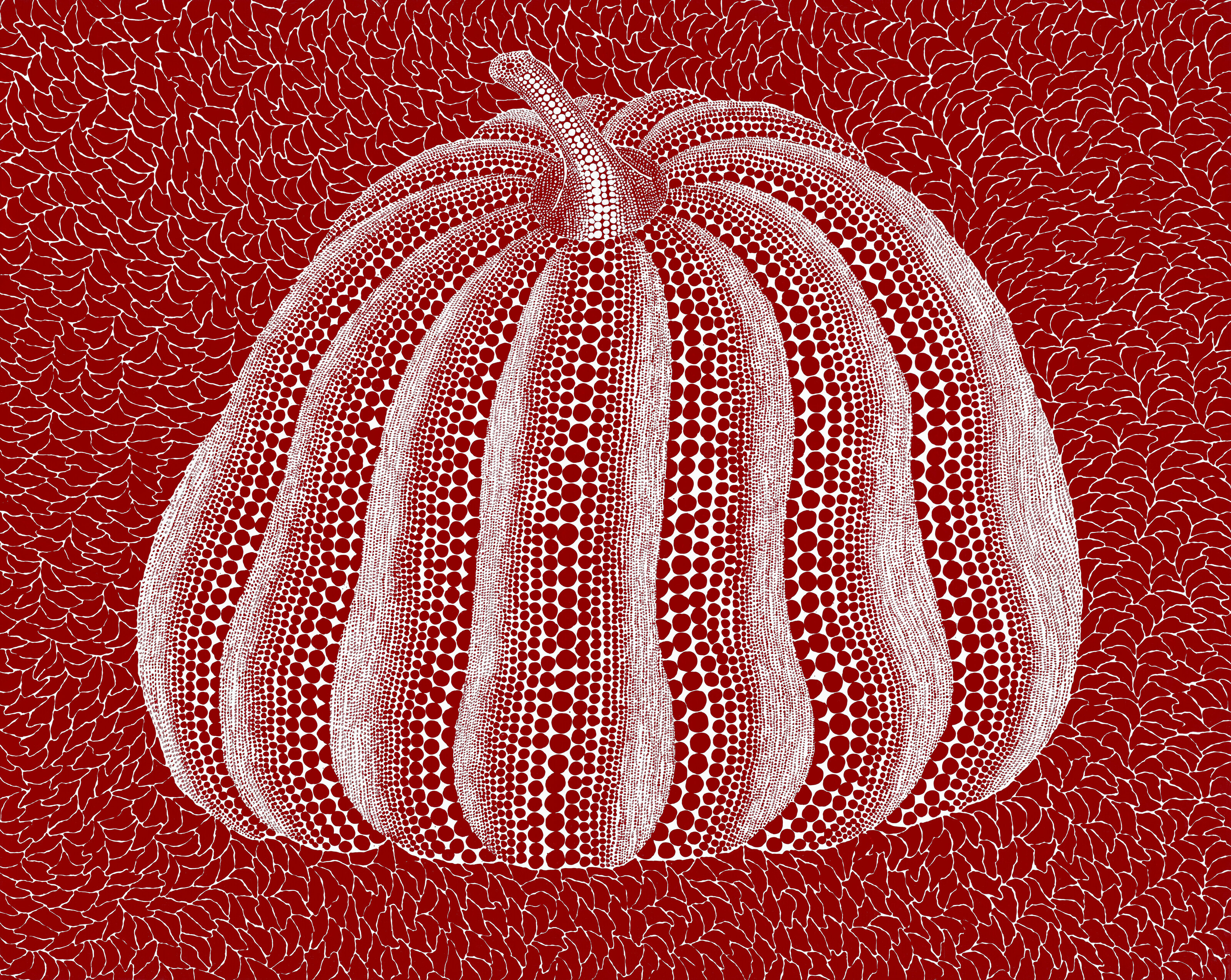 Yayoi Kusama (B. 1929), Pumpkin [FBAN], 2013. Acrylic on canvas. 130.3 x 161.5 cm (51 1⁄4 x 63 1⁄2 in). Sold for HK$46,355,000 on 28 November 2023 at Christie’s in Hong Kong