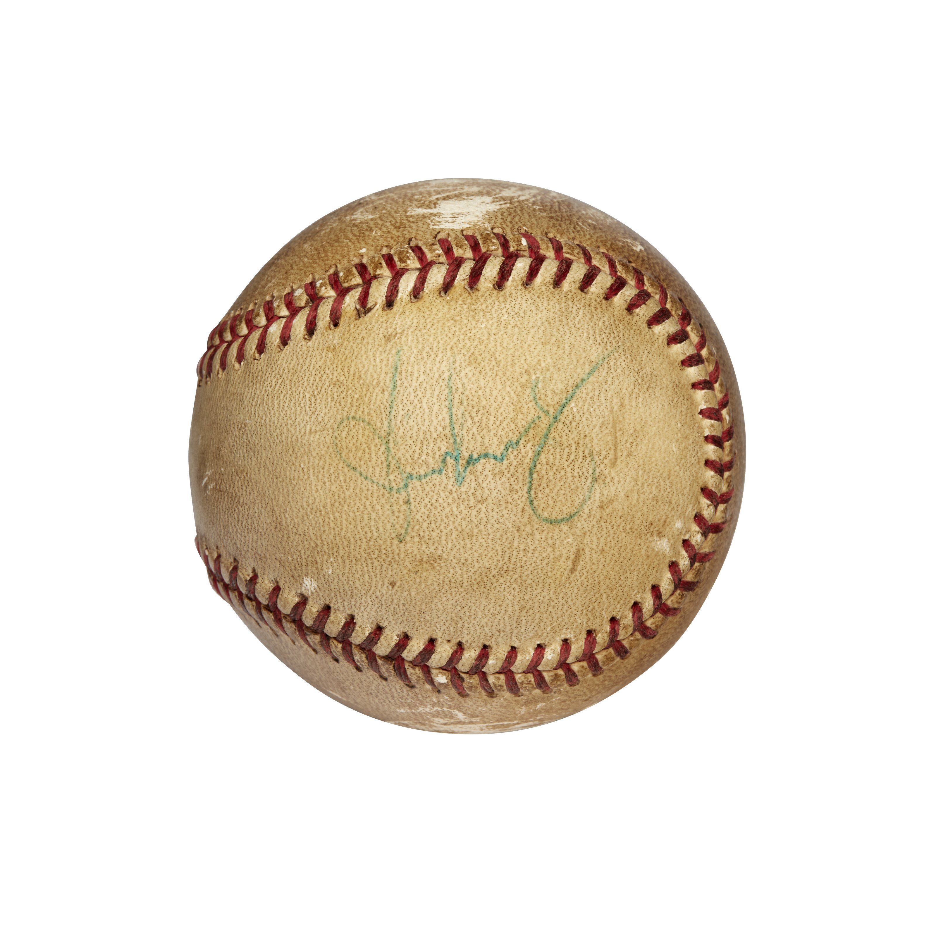PRESIDENT JOHN F. KENNEDY SINGLE SIGNED BASEBALL WITH RELATION TO APRIL 8...