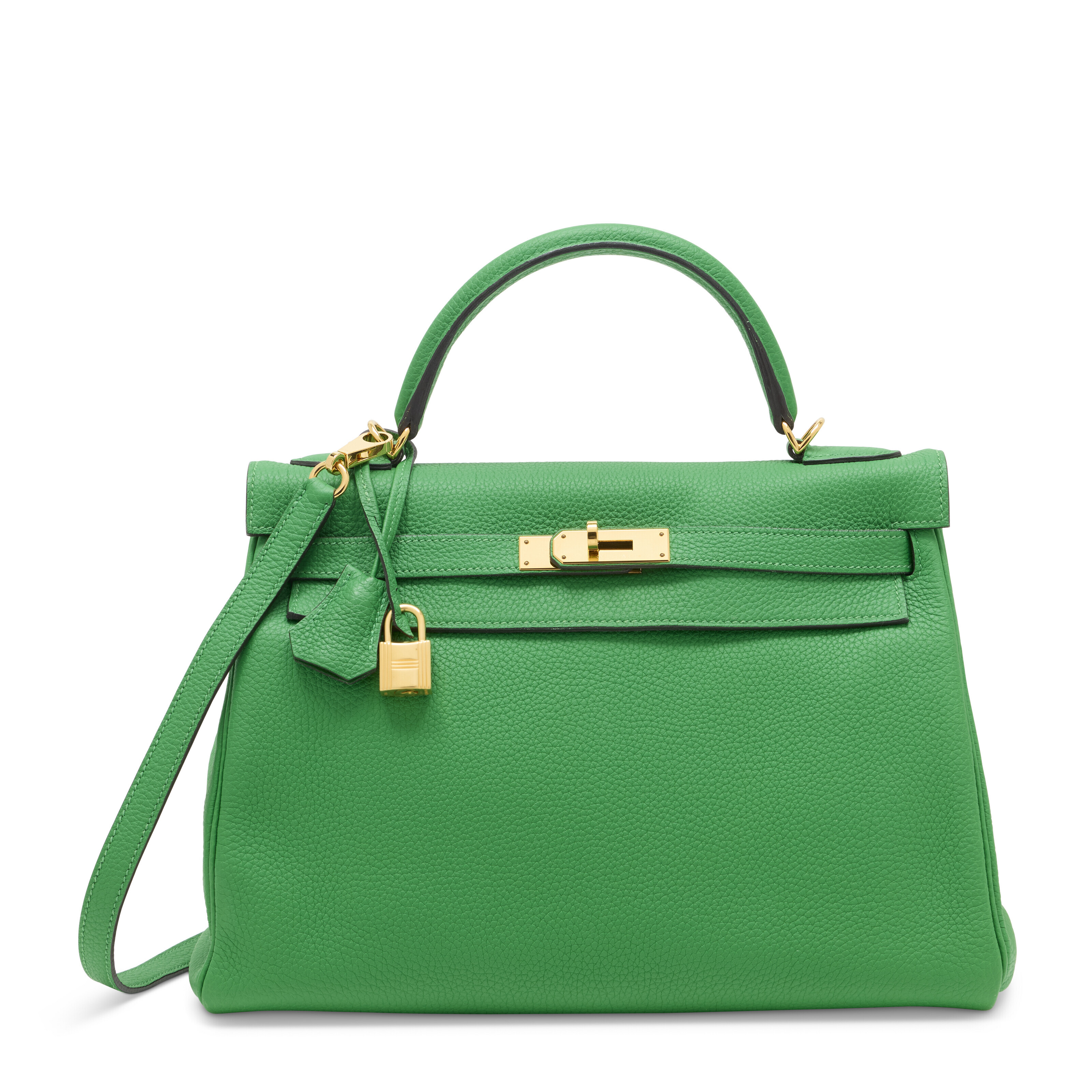 A BAMBOO TOGO LEATHER RETOURNÉ KELLY 32 WITH GOLD HARDWARE