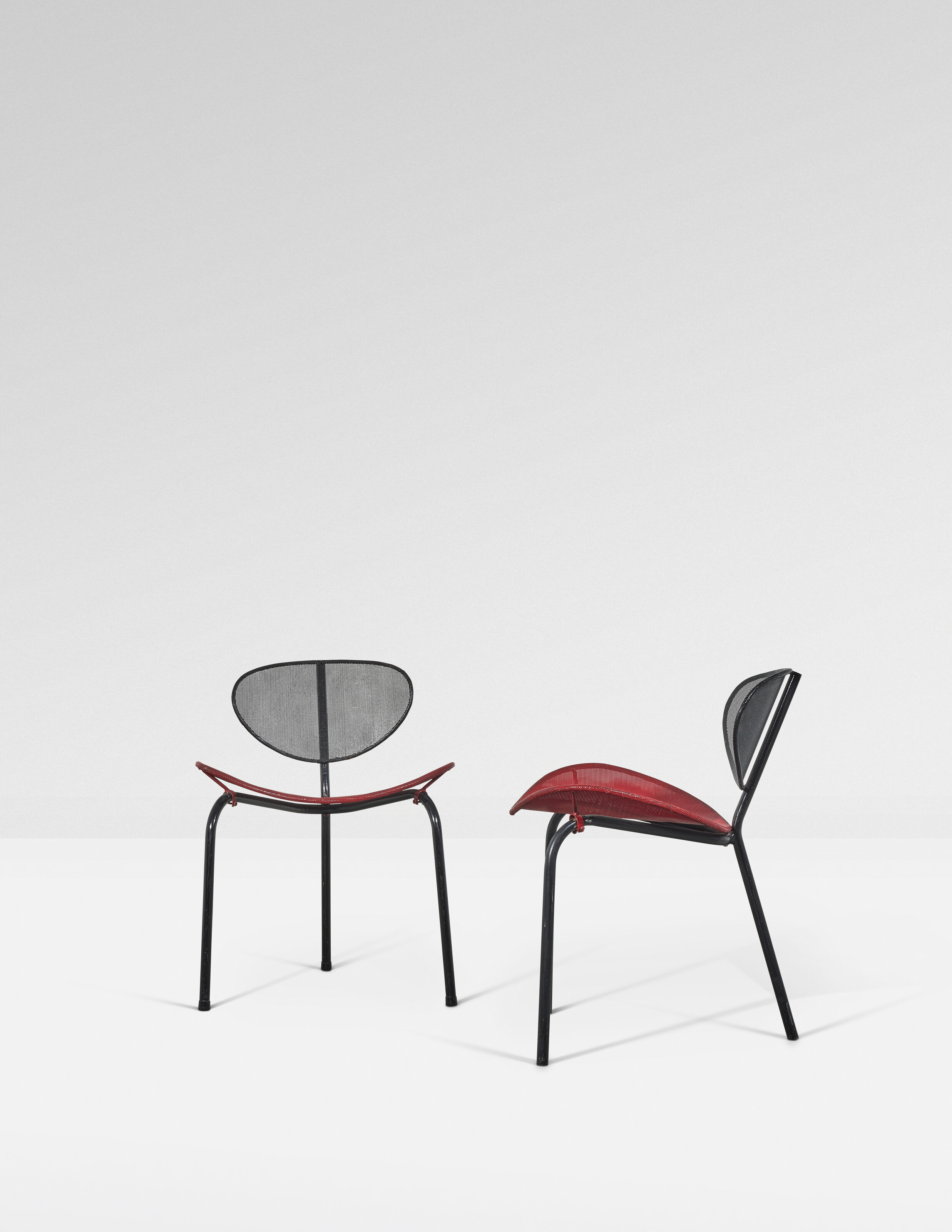 Mathieu Mategot, a pair of Nagasaki side chairs, circa 1954, offered in Design on 21 May 2025 at Christie's in Paris