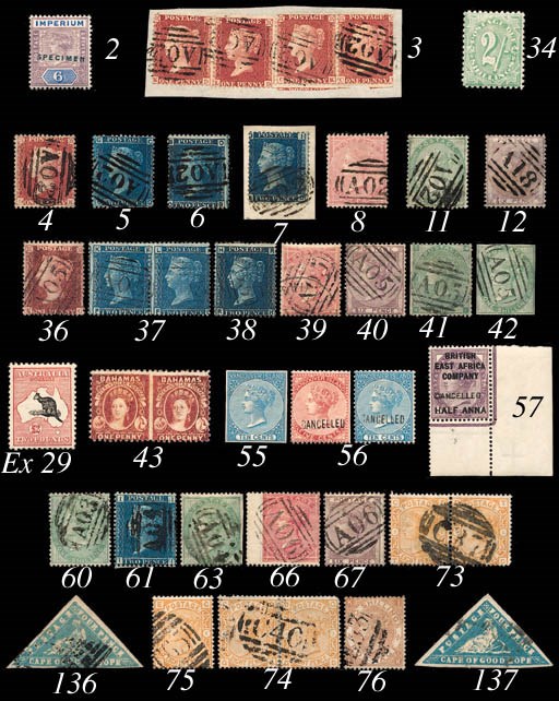 used  4d. rose with wing-margin at left, cancelled by complete "A06"; a few shortish perfs otherwise fine. S.G. Z2, £350. Photo