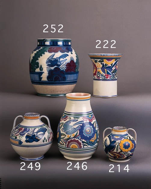 A Carter, Stabler, Adams cylindrical vase