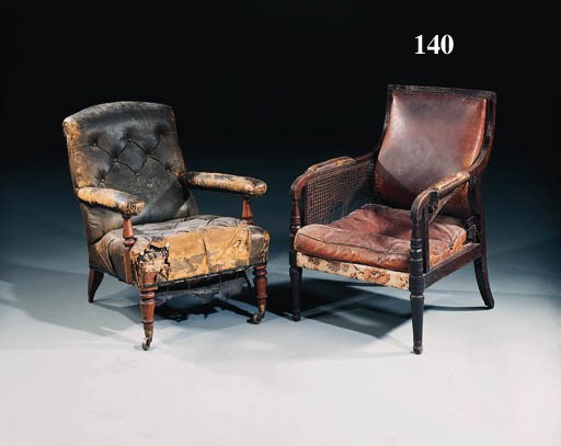 A Regency mahogany library armchair